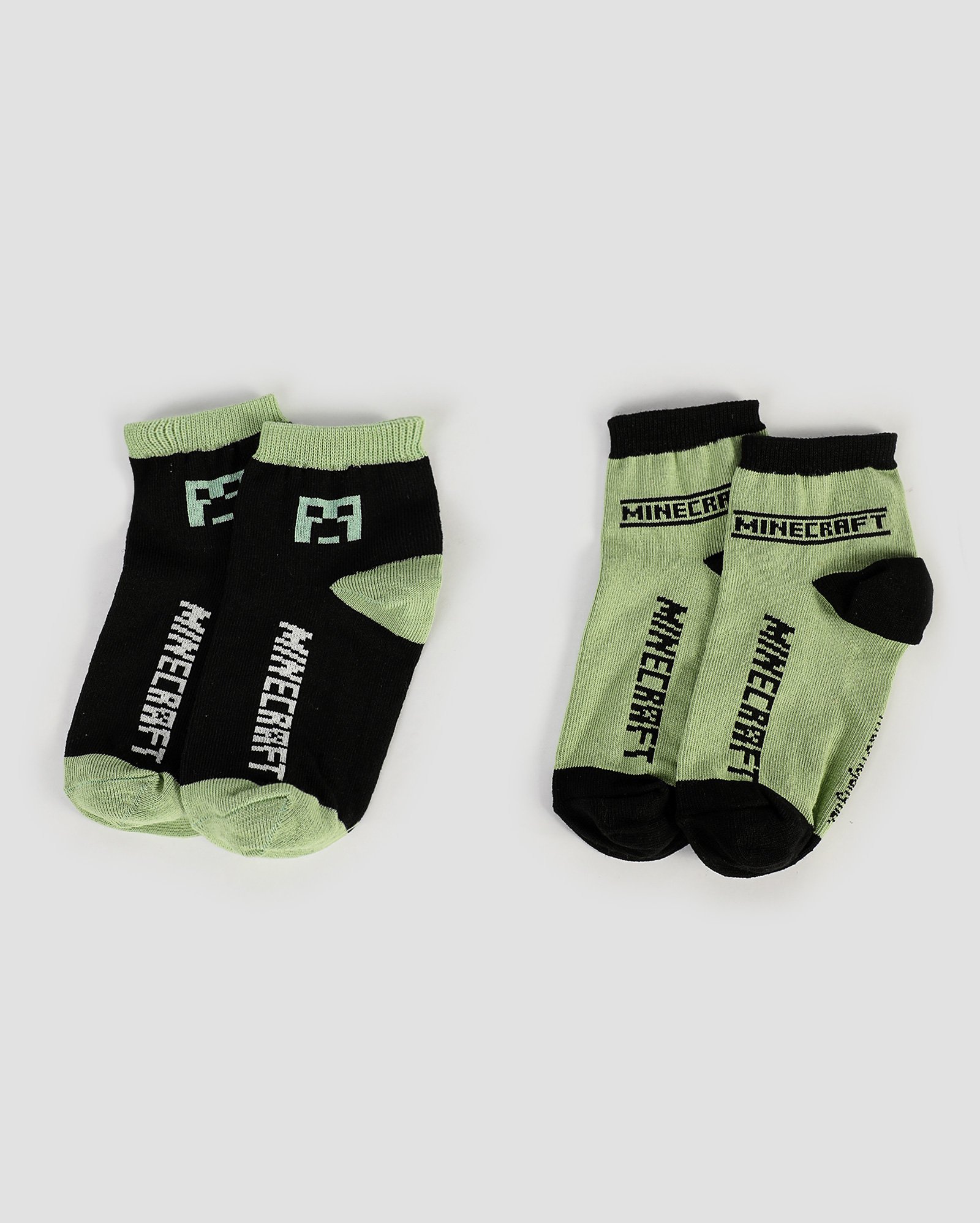Kit meia infantil 2 pares estampa game multicor | Minecraft