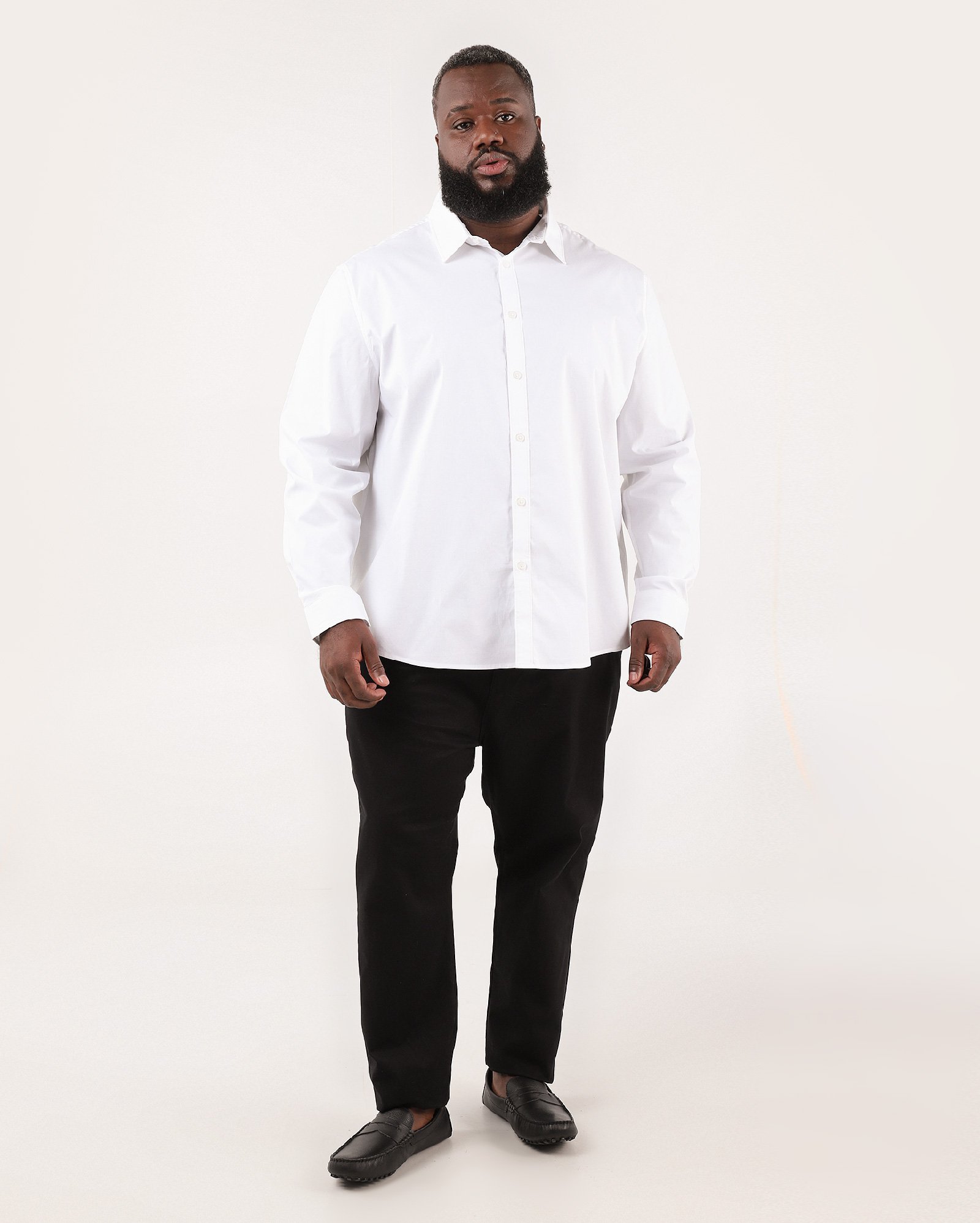 Camisa social plus size masculina regular - Branco | Original Plus by Riachuelo