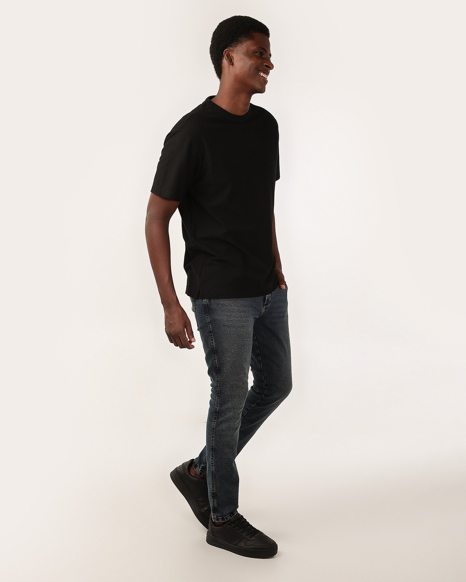Calça jeans masculina skinny clássica denim escuro | Pool Jeans