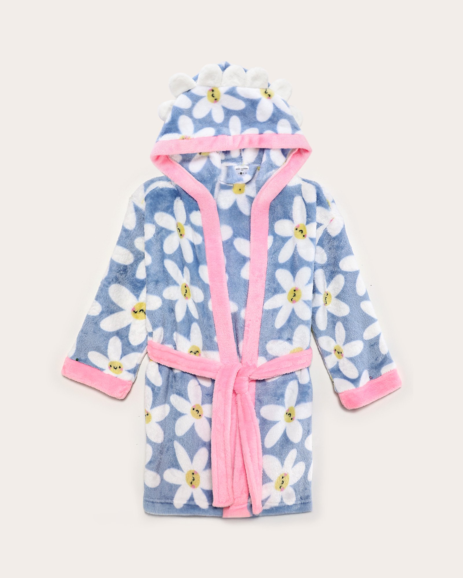 Roupão infantil fleece floral 1-4A azul | Accessori by Riachuelo
