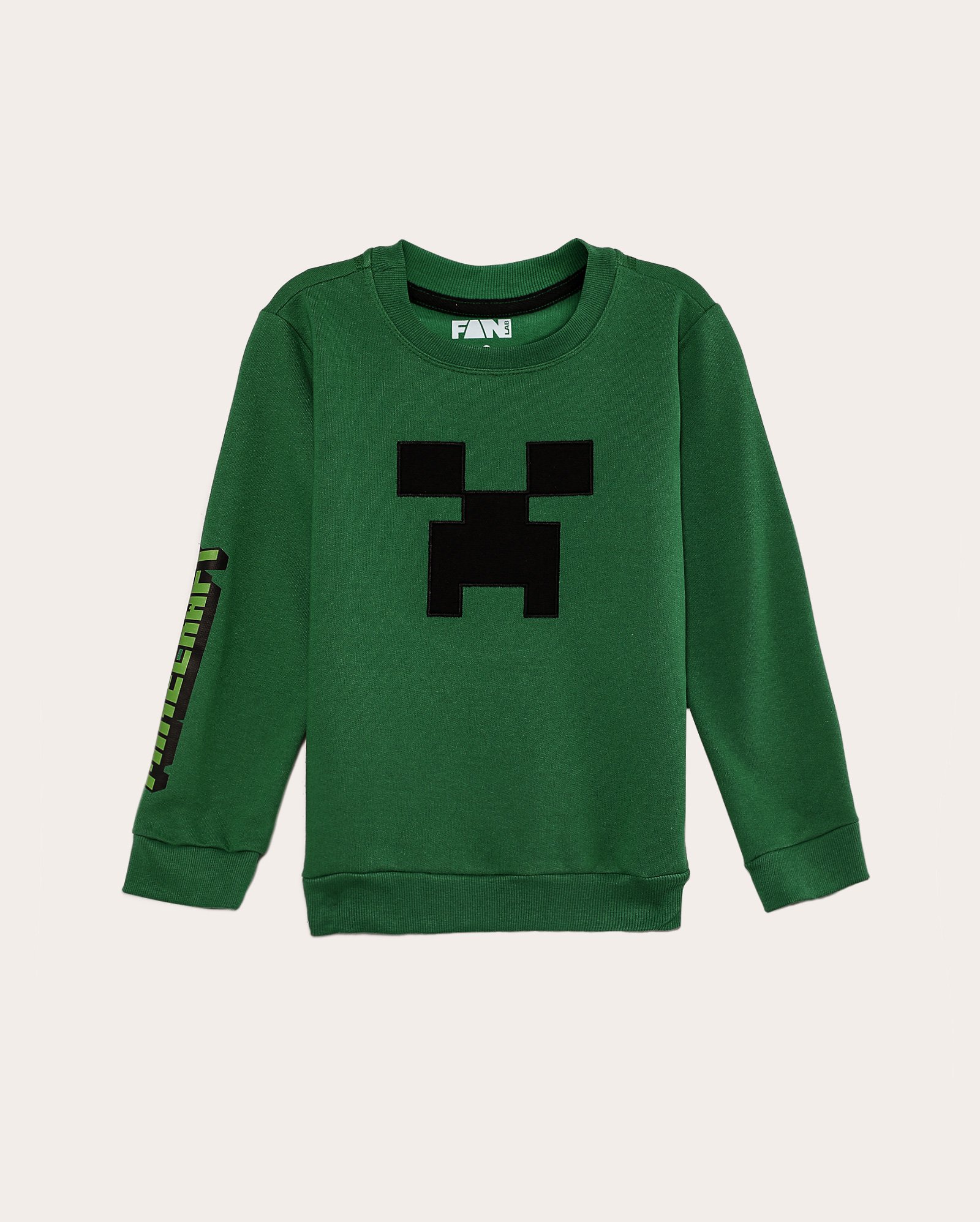 Blusa de moletom infantil creeper Minecraft 2-8A verde | FANLAB