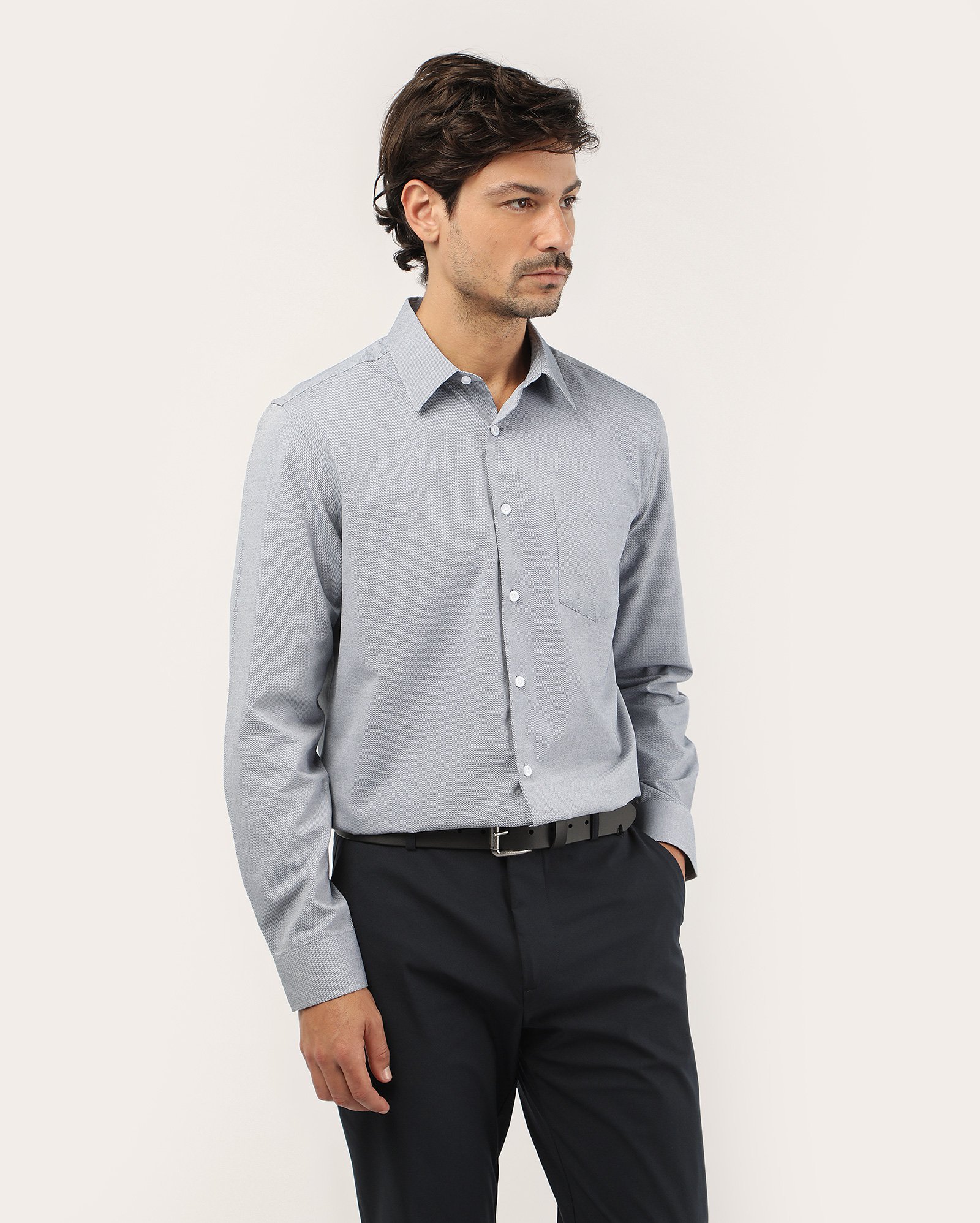 Camisa social masculina - cinza