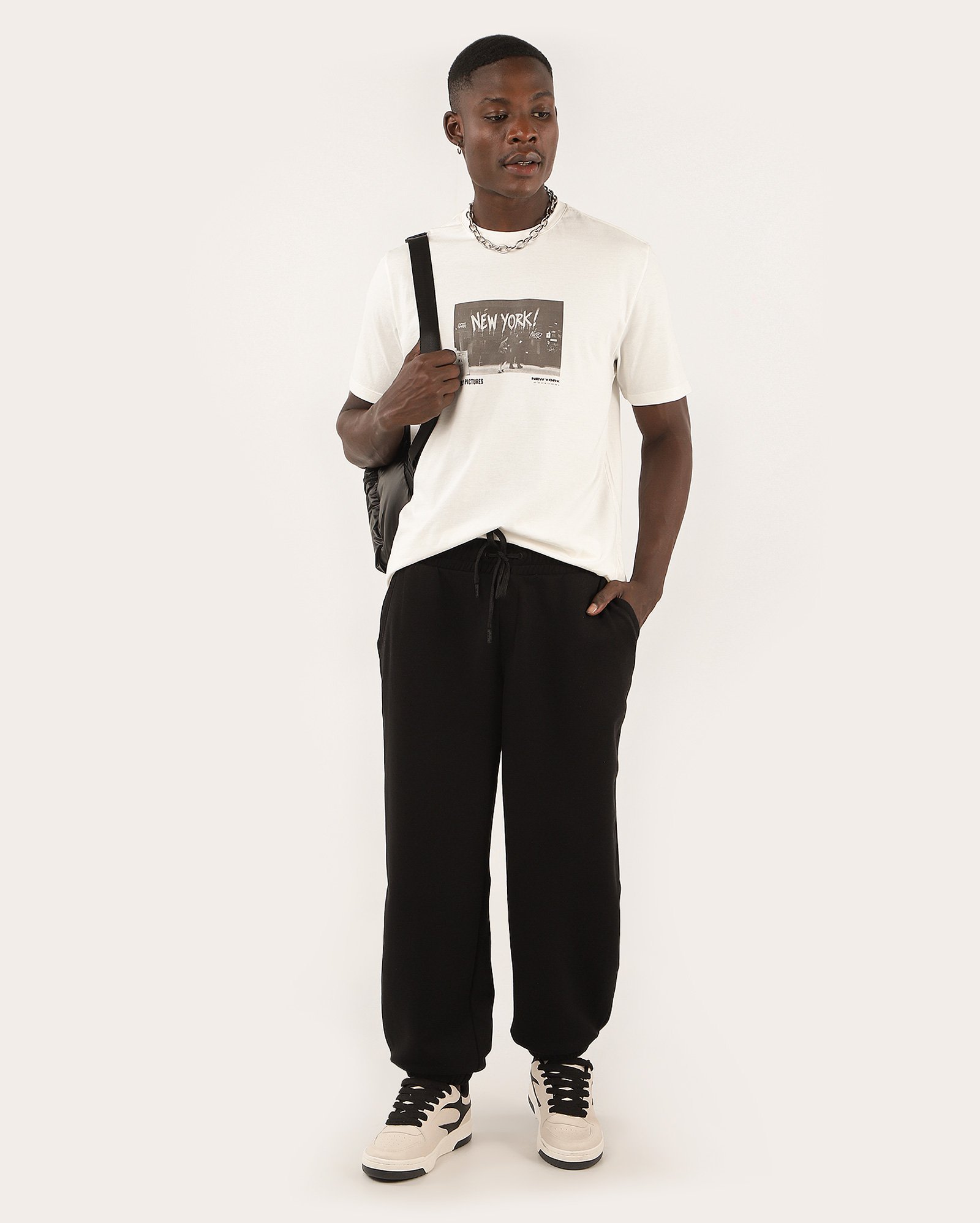 Camiseta masculina regular New York estampada branca | Pool