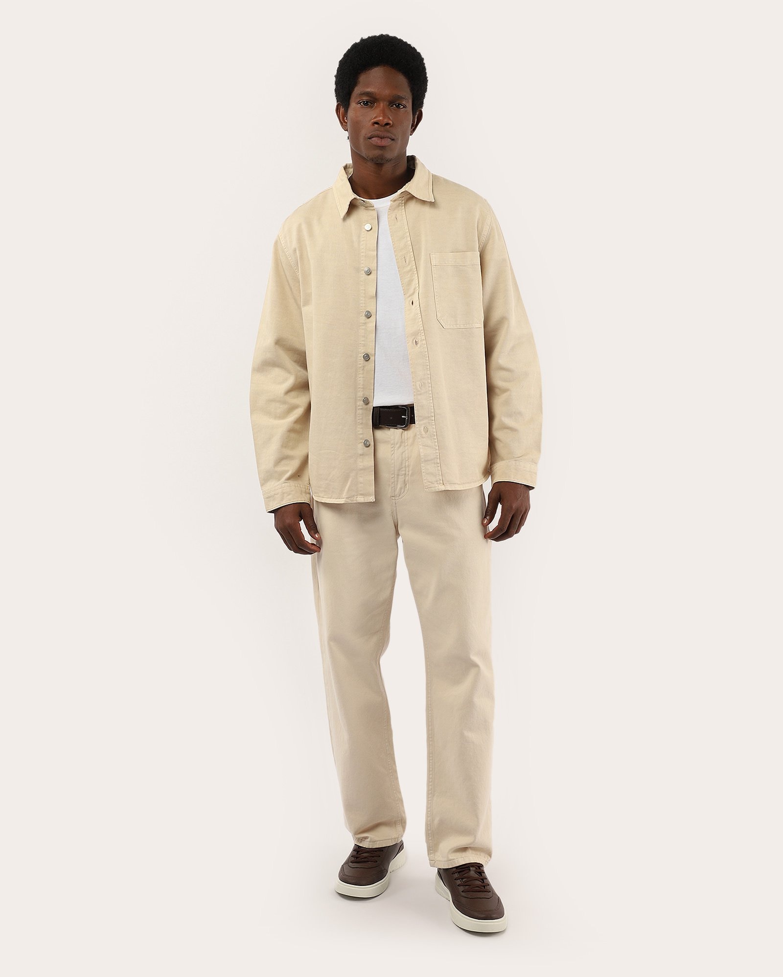Jaqueta sarja masculina com bolso bege | Pool Jeans