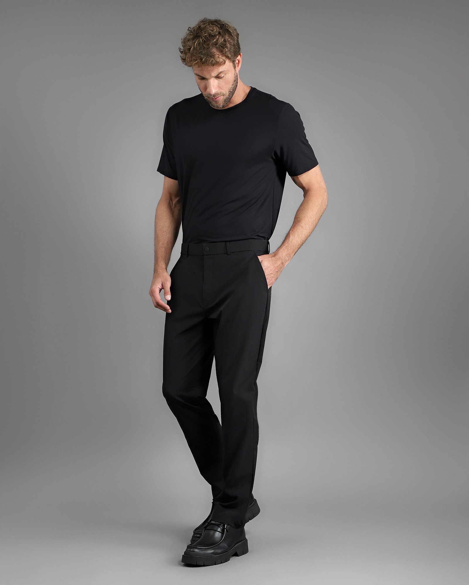 Calça masculina Tech D-Ultra resistente à água - Preto