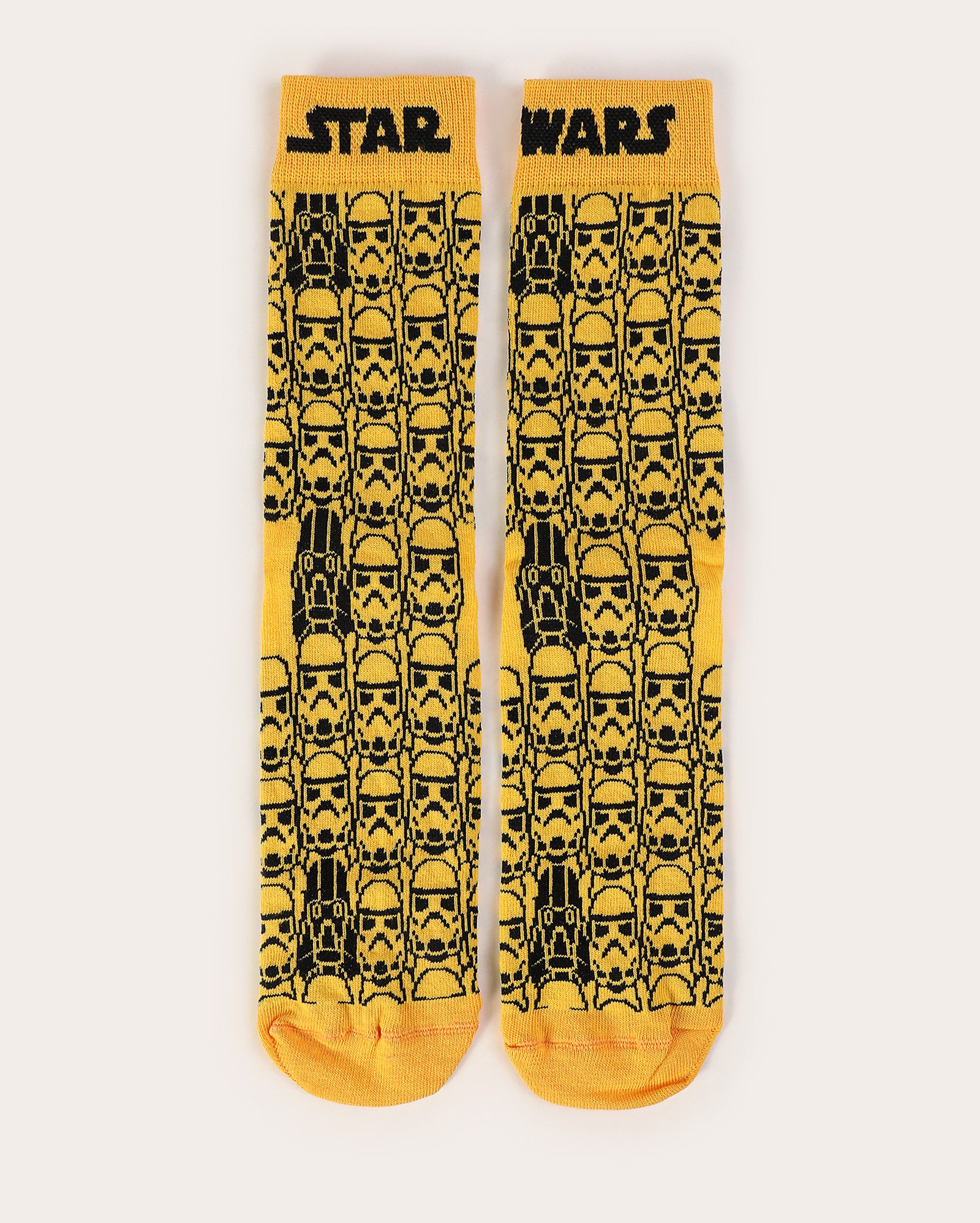 Meia masculina cano longo Stormtrooper amarela | Disney
