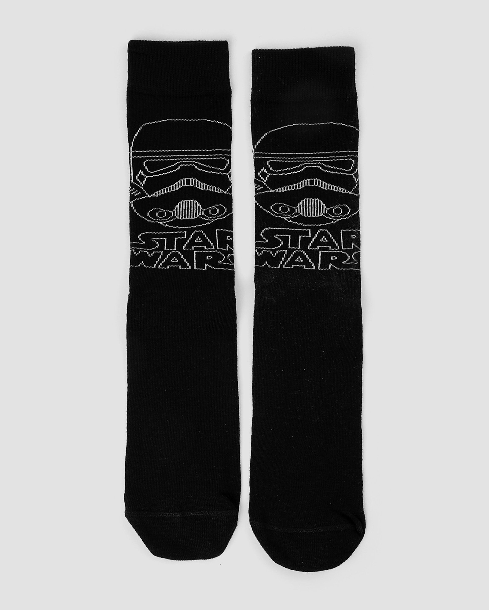 Meia masculina stormtrooper cano longo preta | Star Wars