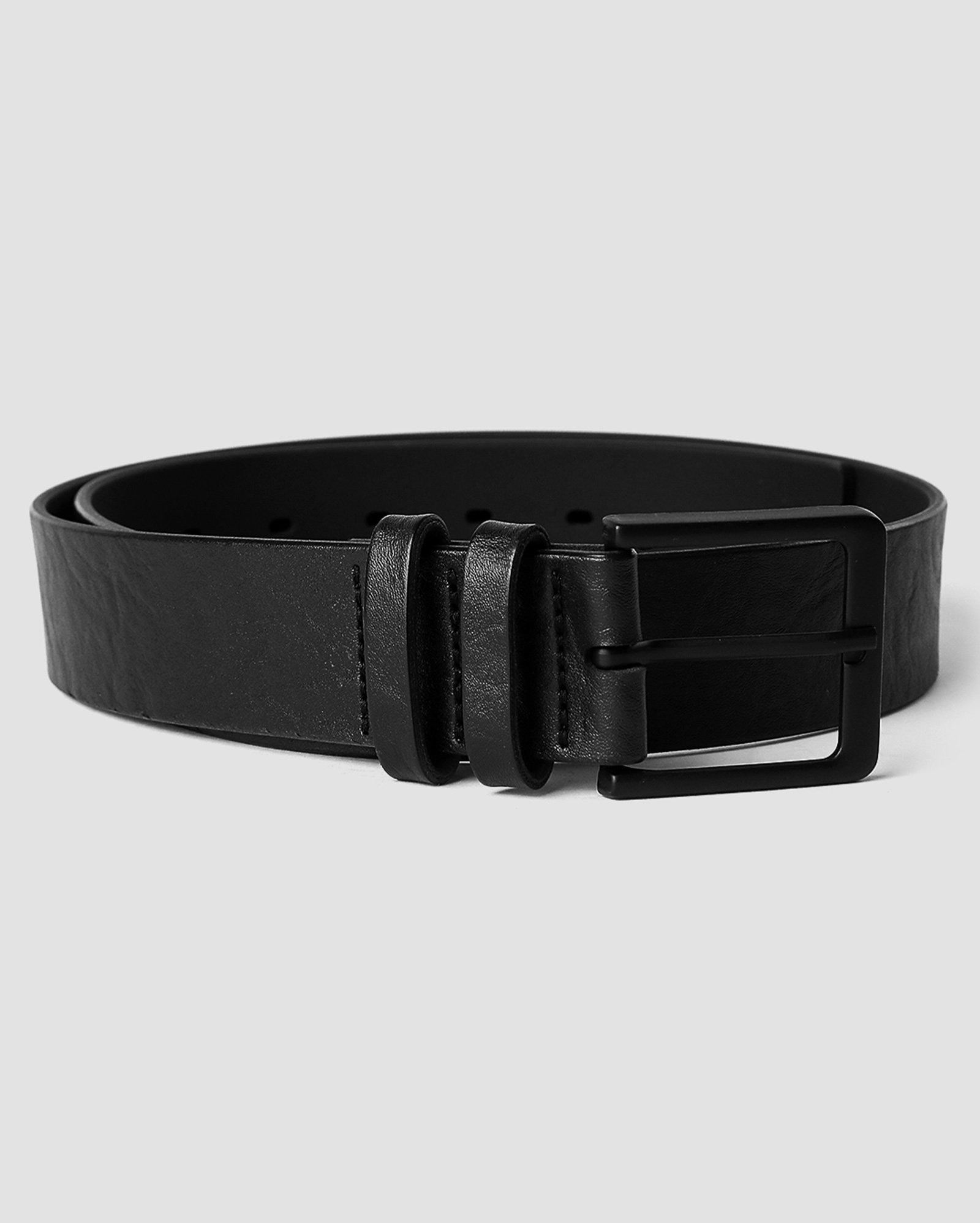 Cinto masculino texturizado com fivela quadrada preto | Accessori by Riachuelo