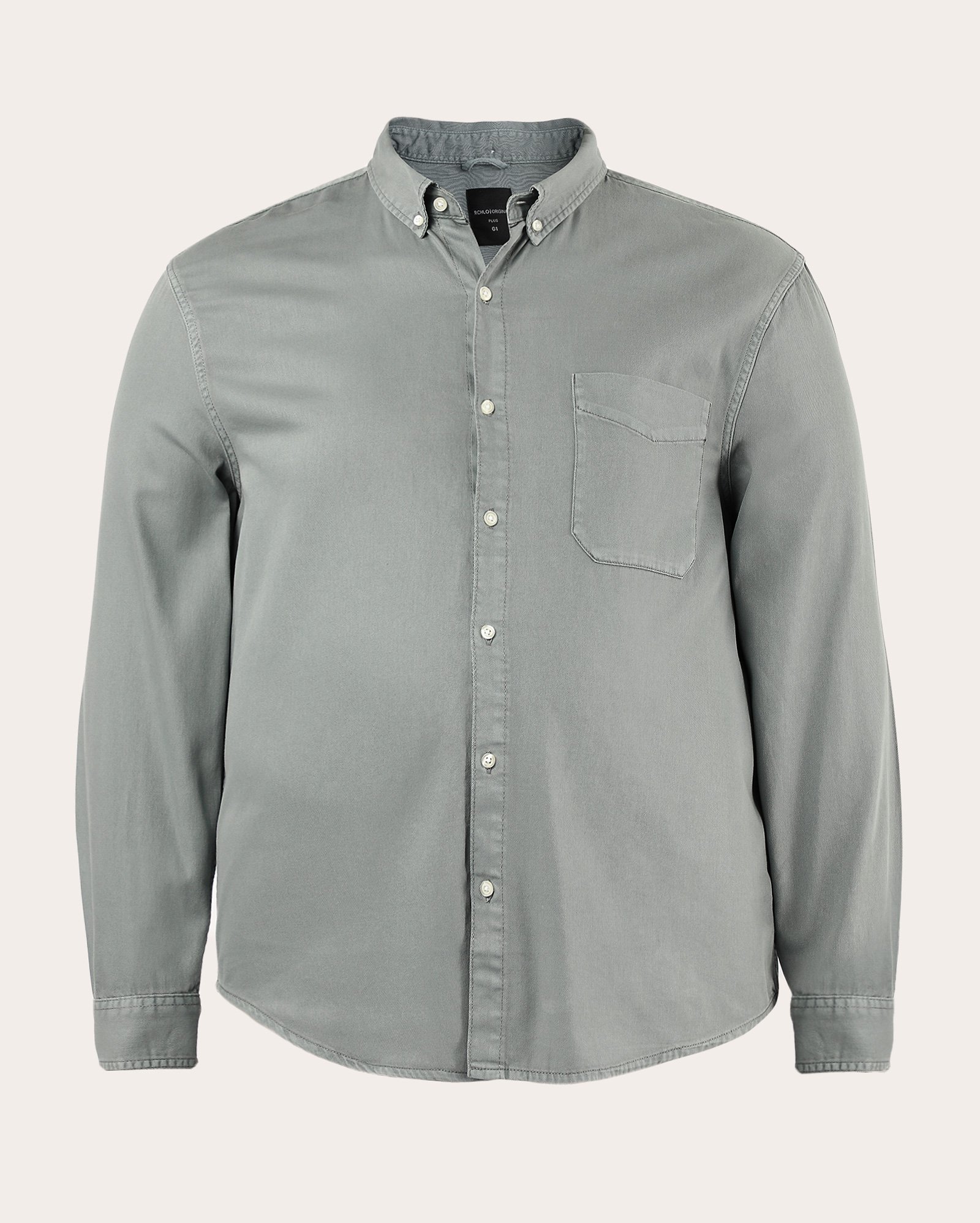 Camisa plus size masculina sarja manga longa
