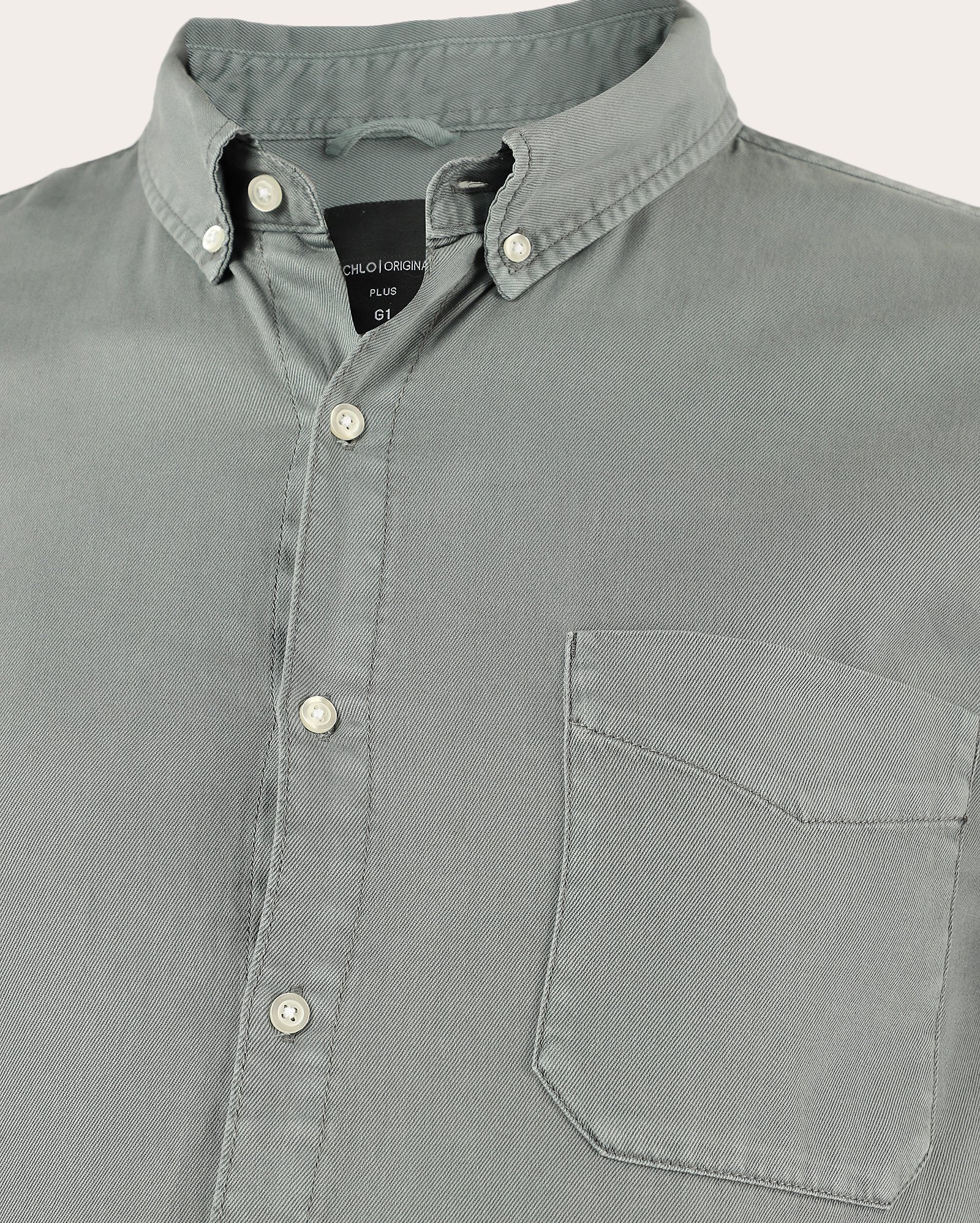 Camisa plus size masculina sarja manga longa