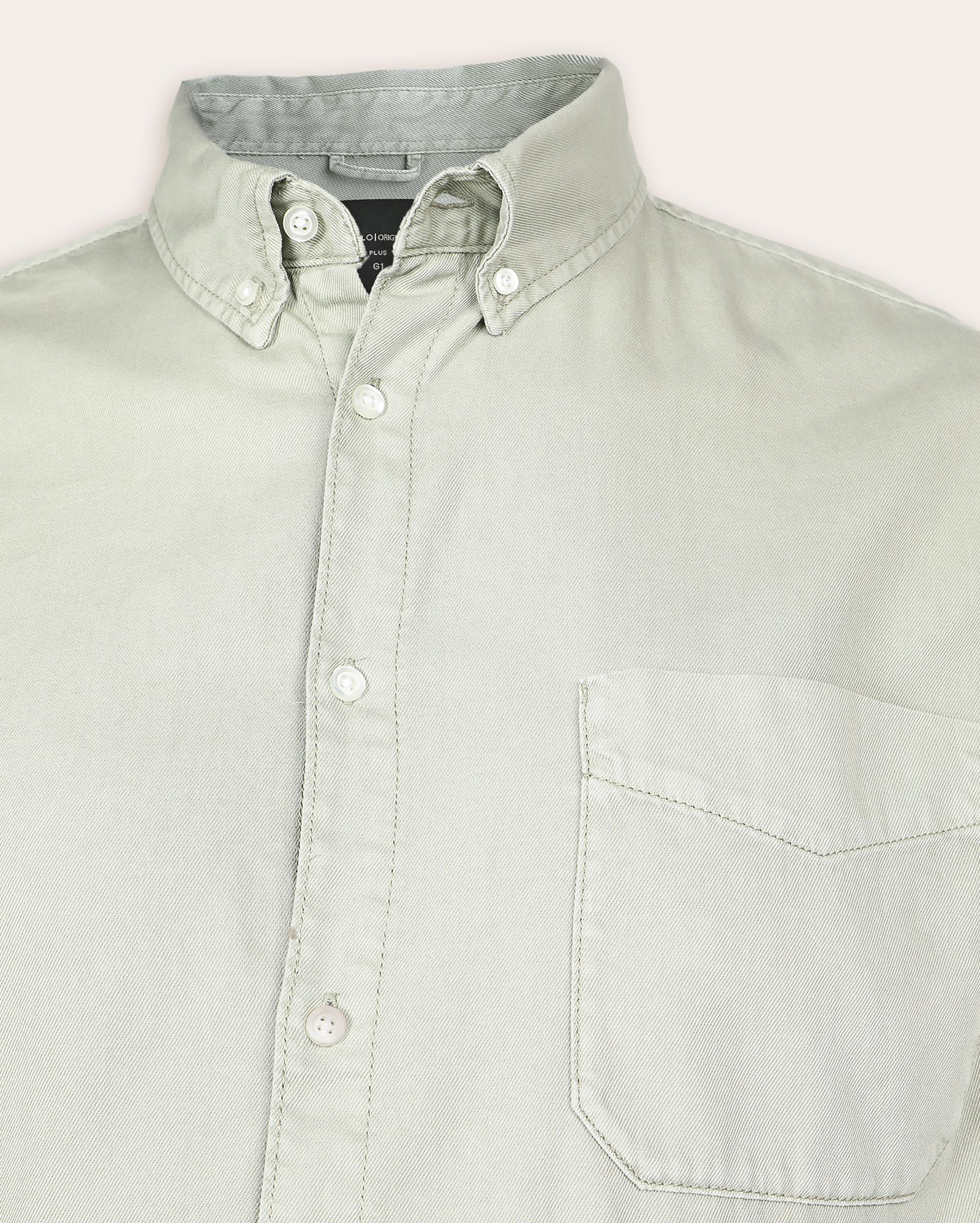 Camisa plus size masculina sarja manga longa - Verde