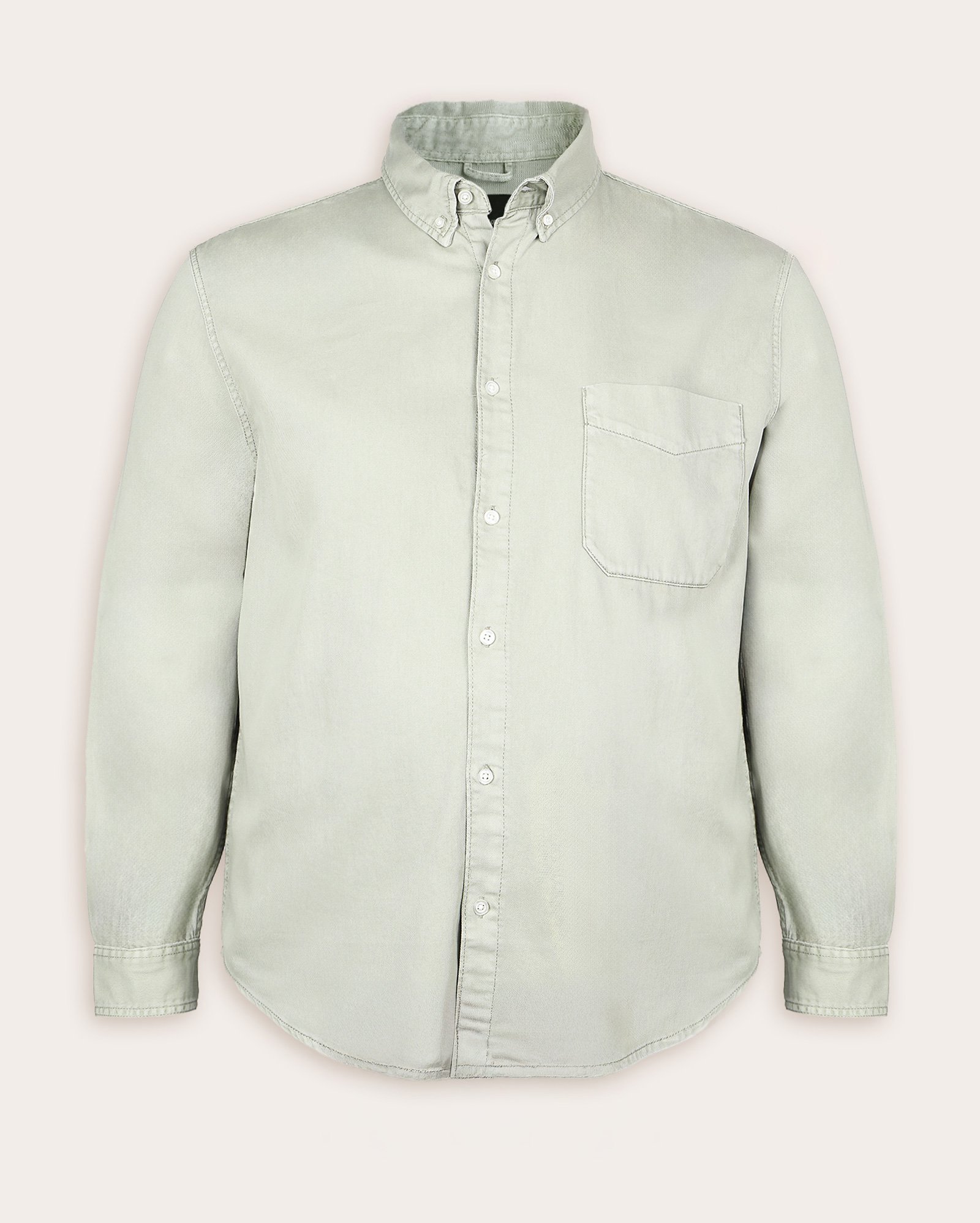 Camisa plus size masculina sarja manga longa - Verde