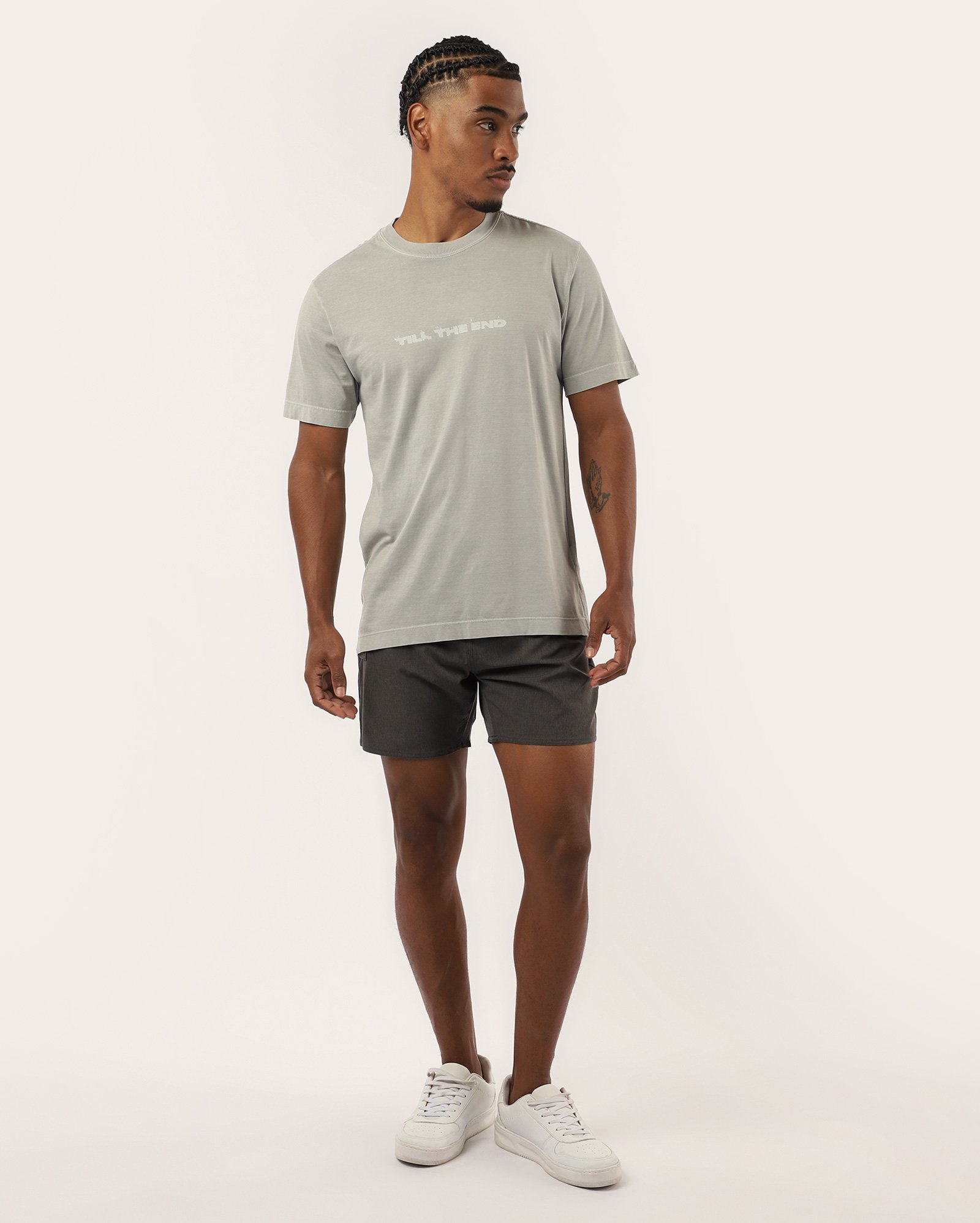 Bermuda surf masculina com cordão cinza