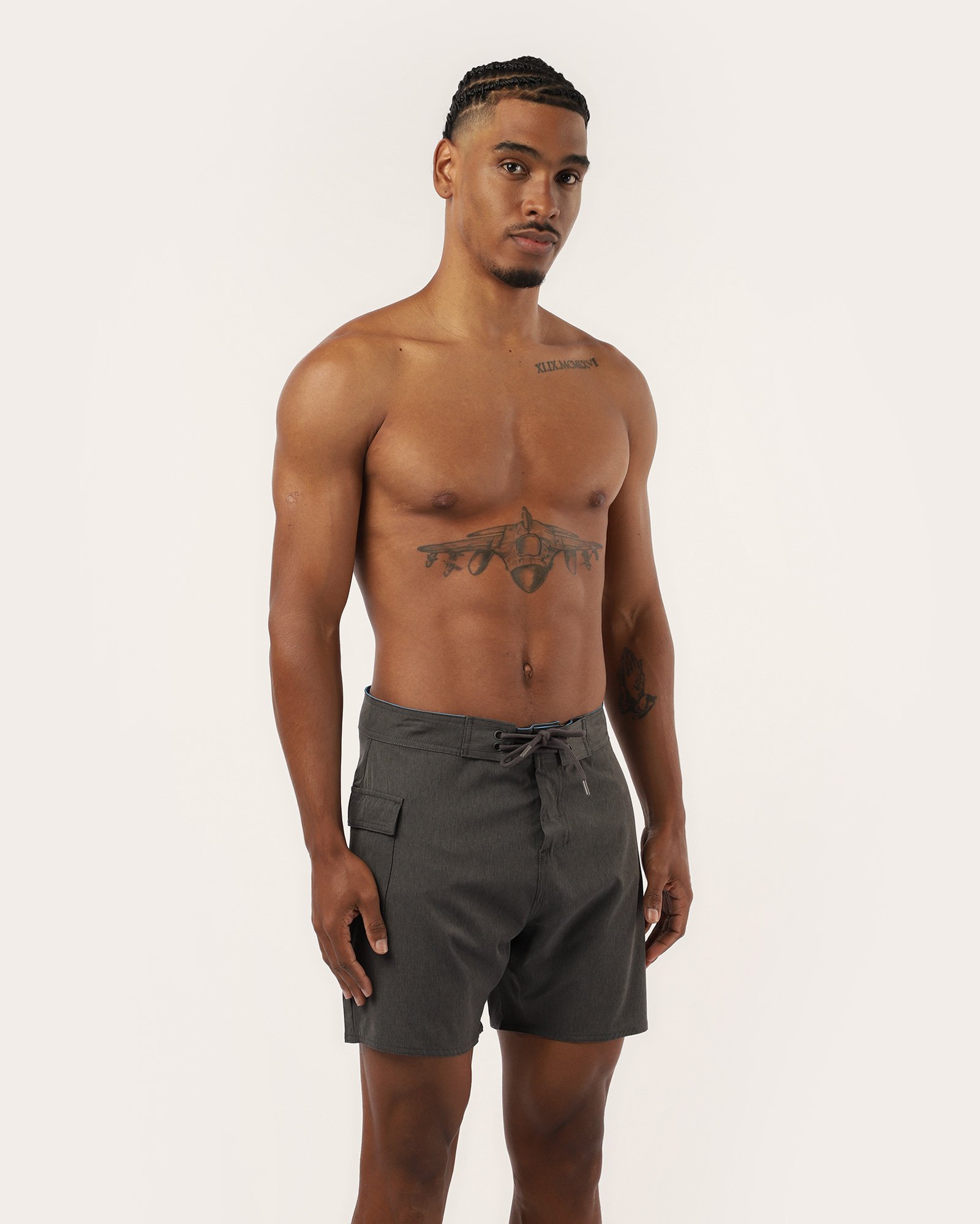 Bermuda surf masculina com cordão cinza