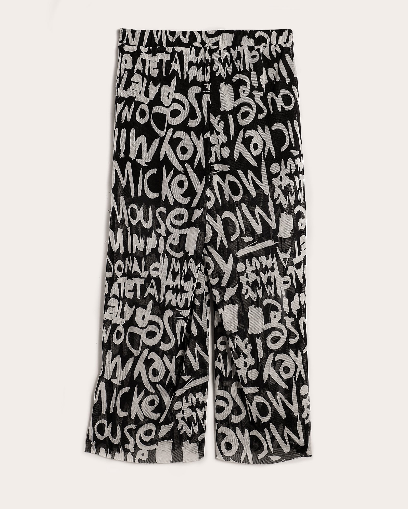 Calça infantojuvenil pantalona em tule lettering Extraimaginário 6-14A preta | Disney
