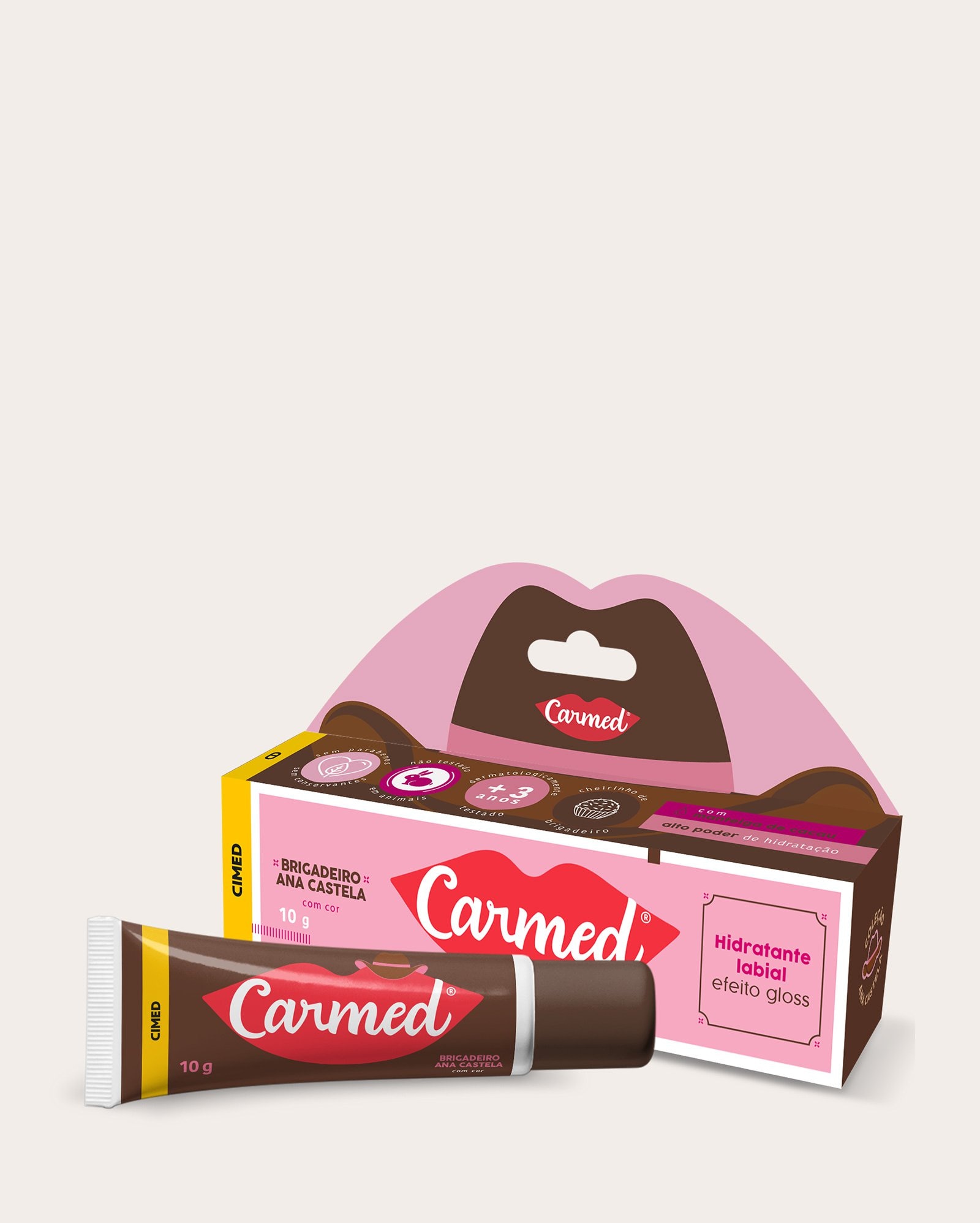 Hidratante labial Ana Castela brigadeiro 10g | Carmed