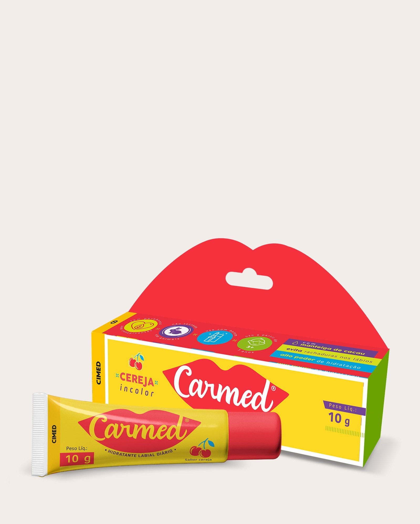Hidratante labial cereja 10g | Carmed