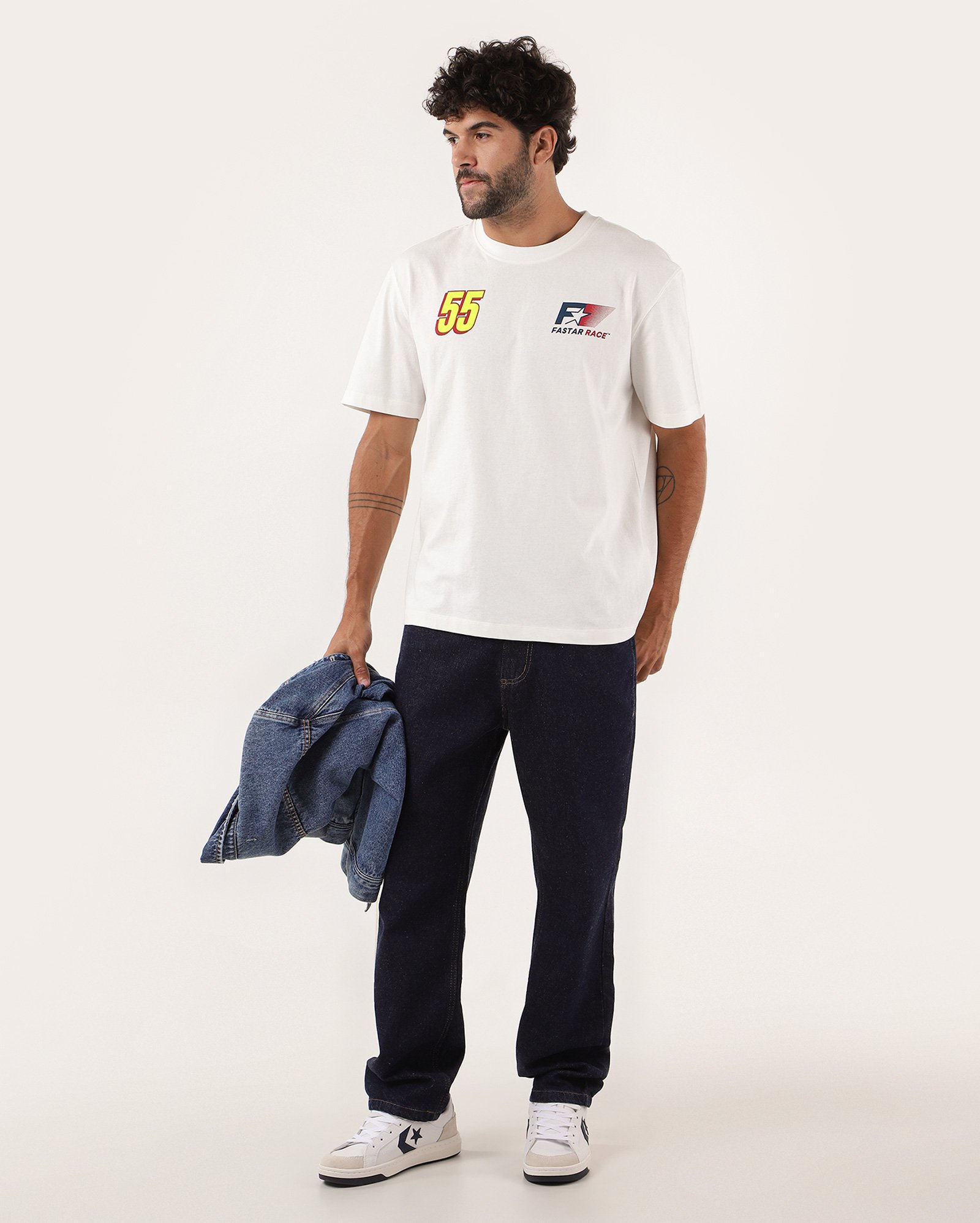Calça jeans masculina baggy denim escuro | Pool Jeans
