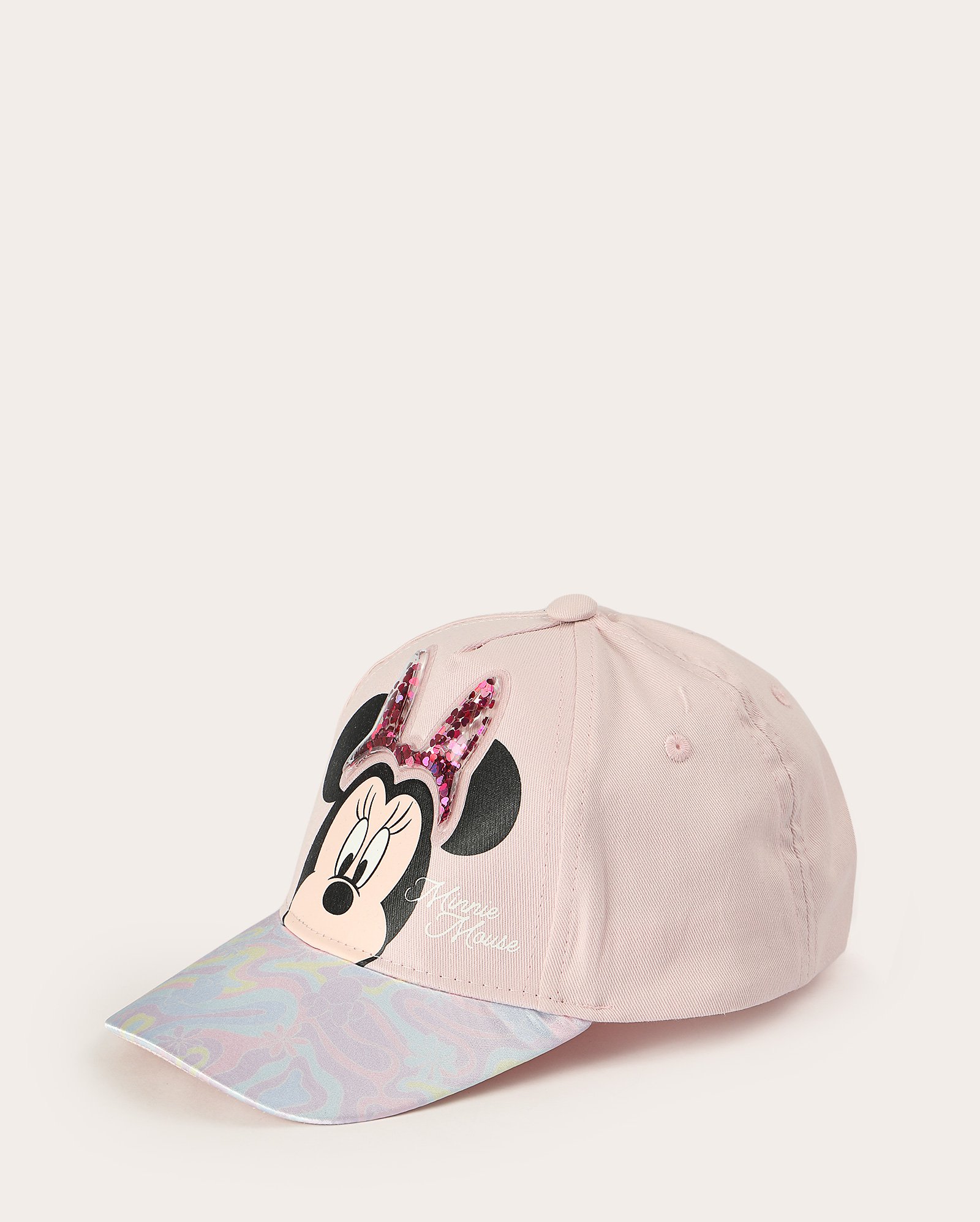 Boné infantil aba curva Minnie corações rosa | Disney
