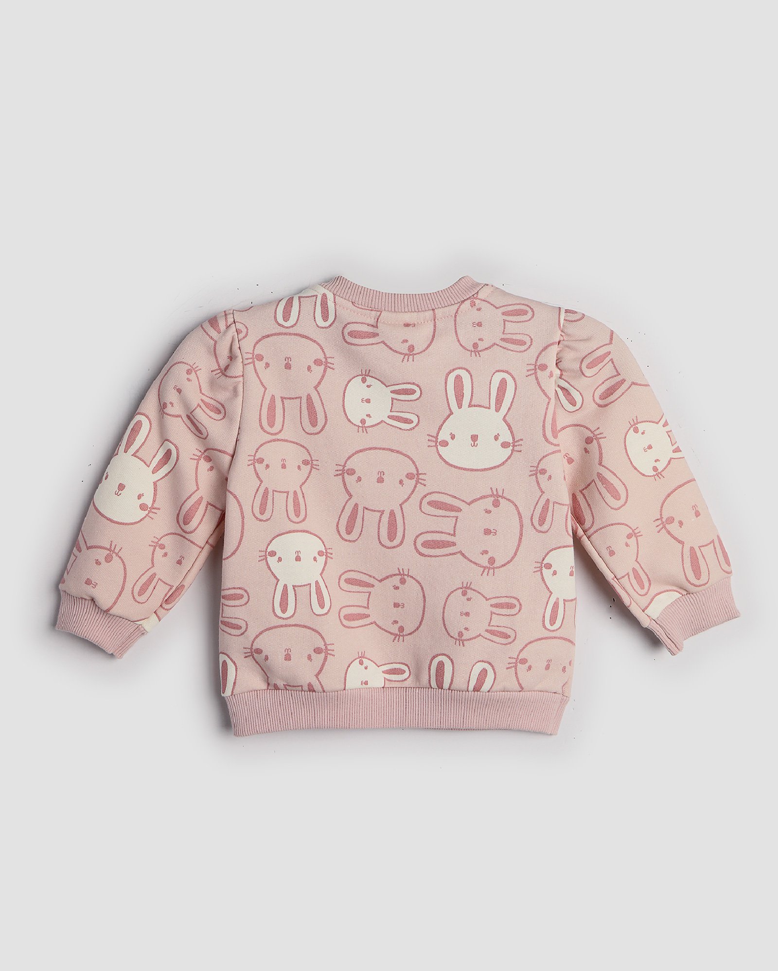 Blusa de moletom bebê coelhinhos rosa | Baby Way