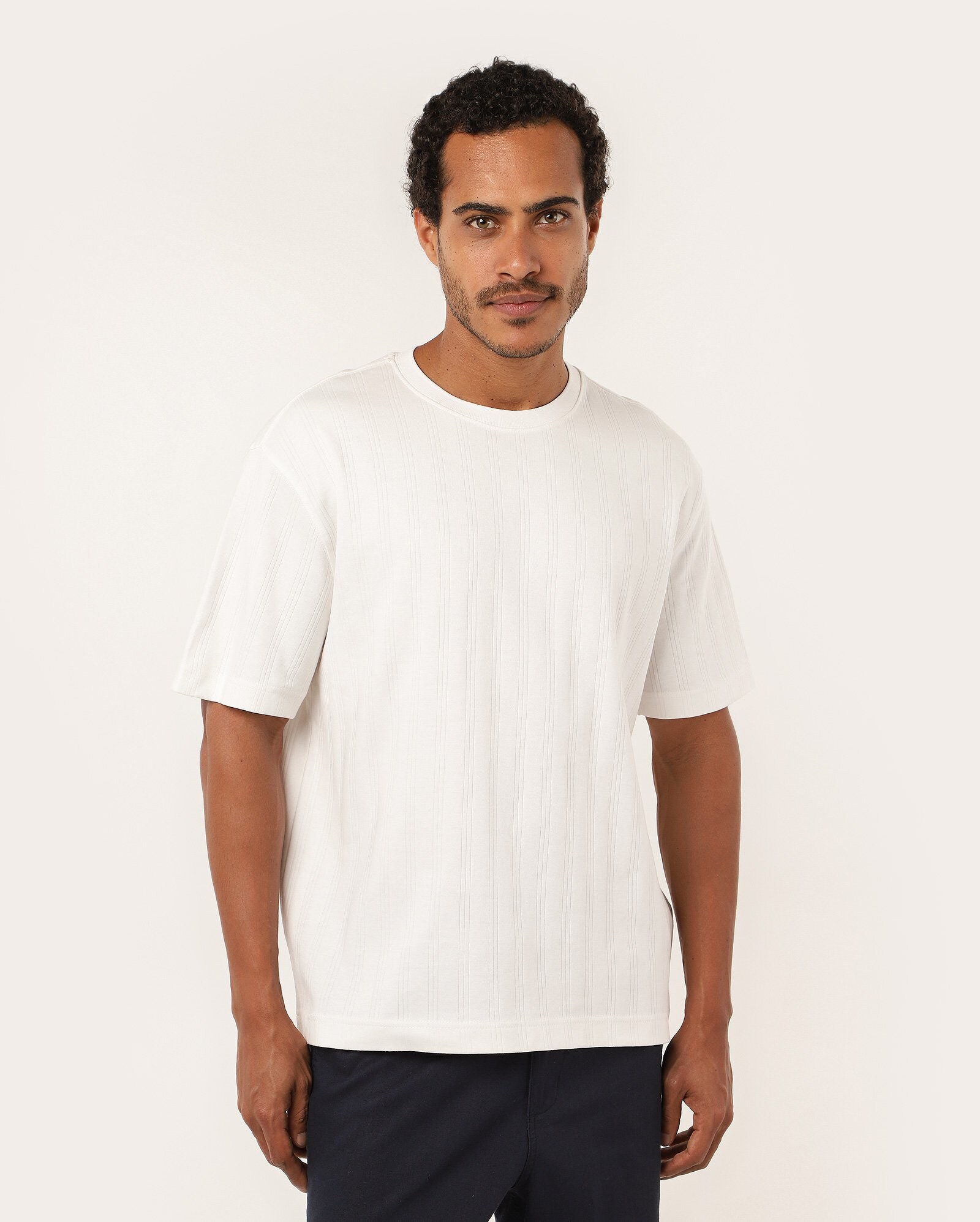 Camiseta masculina relaxed texturizada - Branco — foto 4