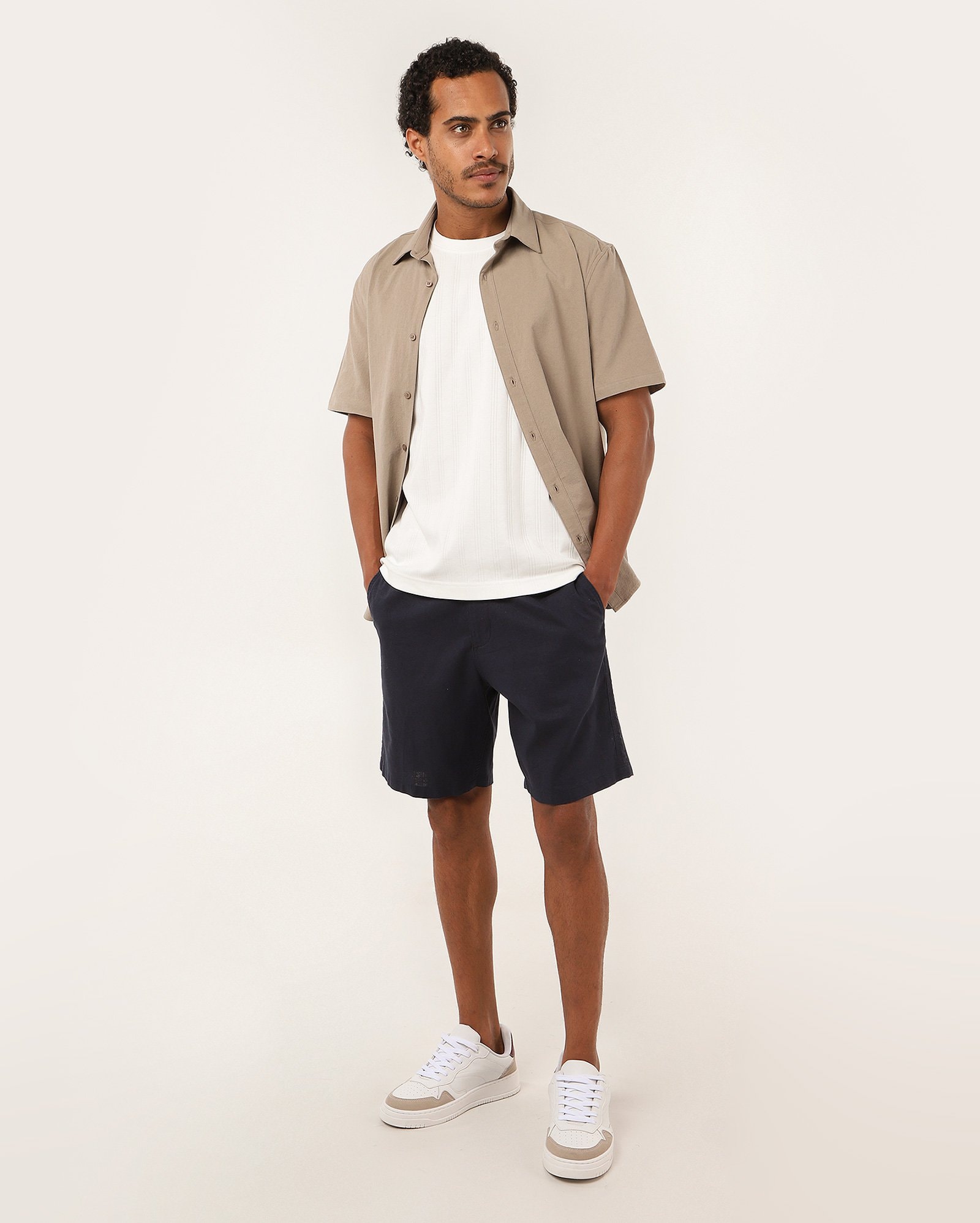 Camiseta masculina relaxed texturizada - Branco — foto 2