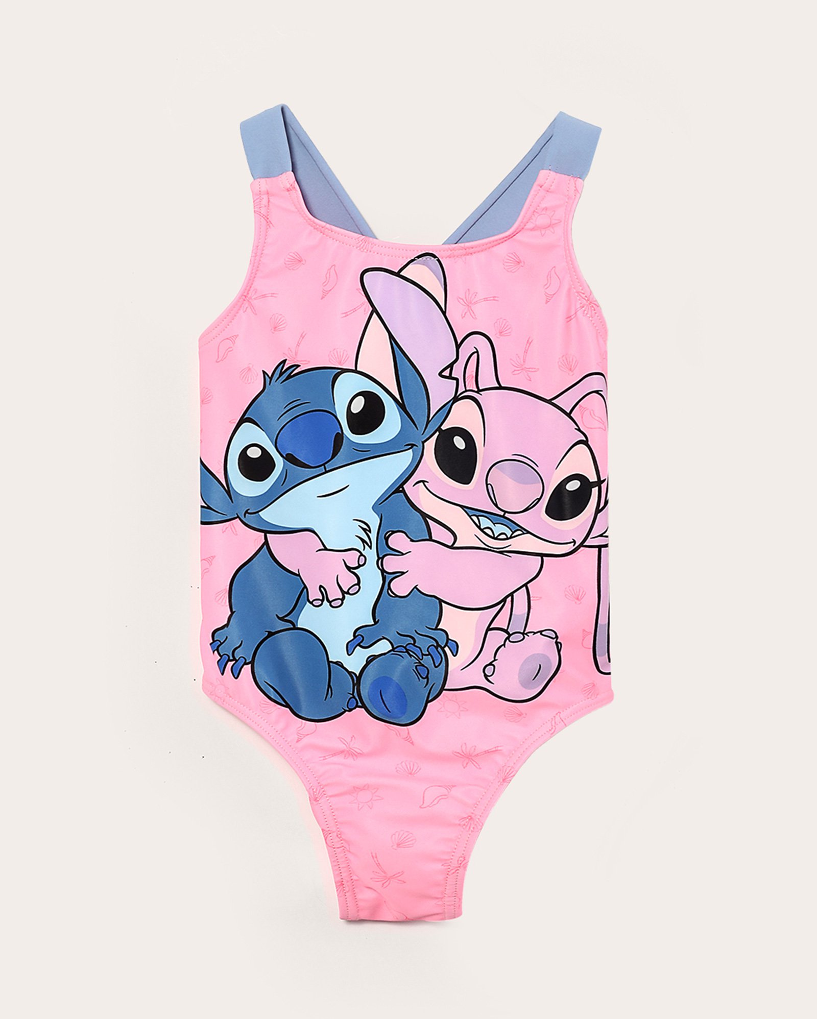 Maiô infantojuvenil Angel e Stitch 4-12A rosa | Disney