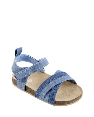 Sandália rasteira bebê jeans azul | OshKosh