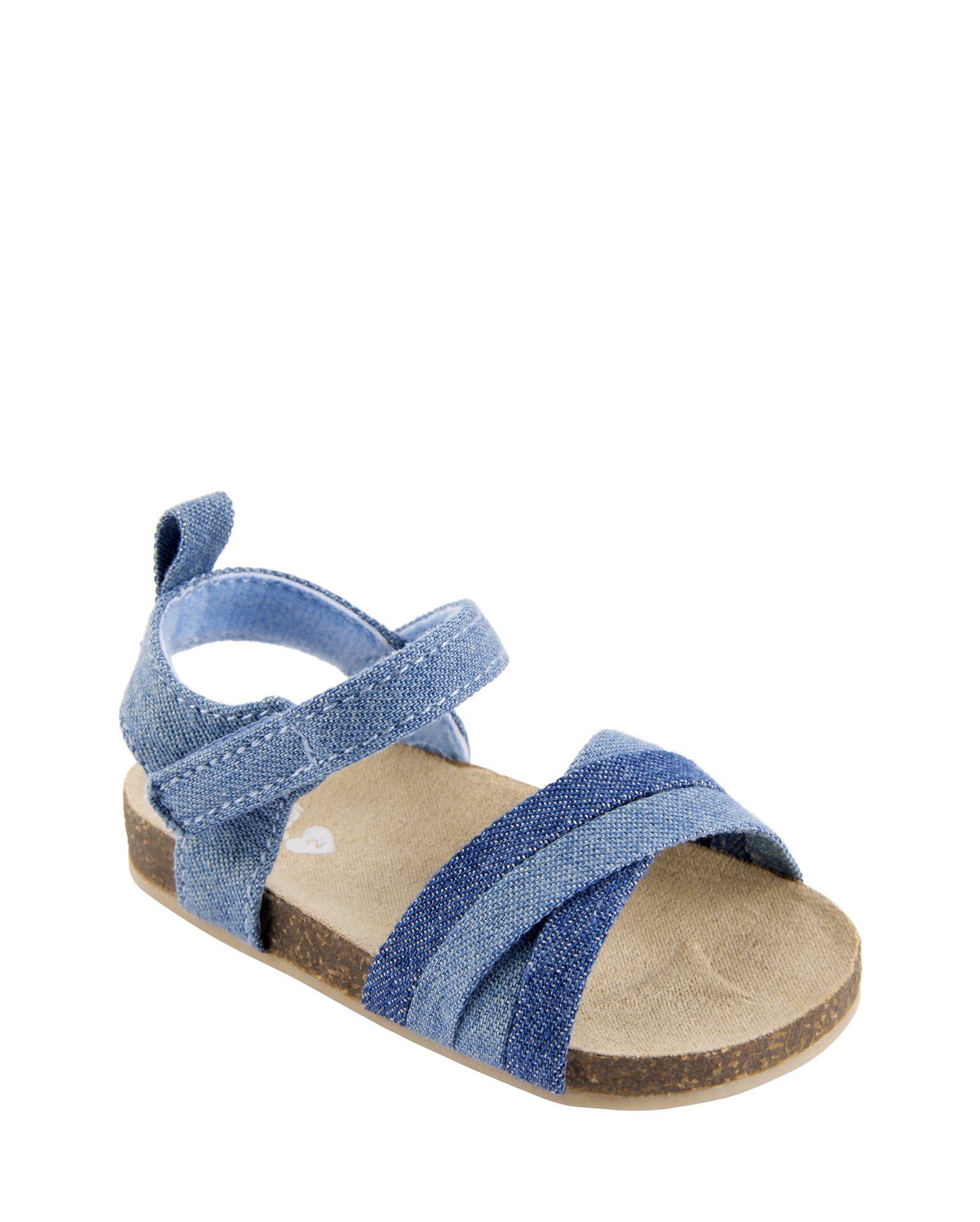 Sandália rasteira bebê jeans azul | OshKosh