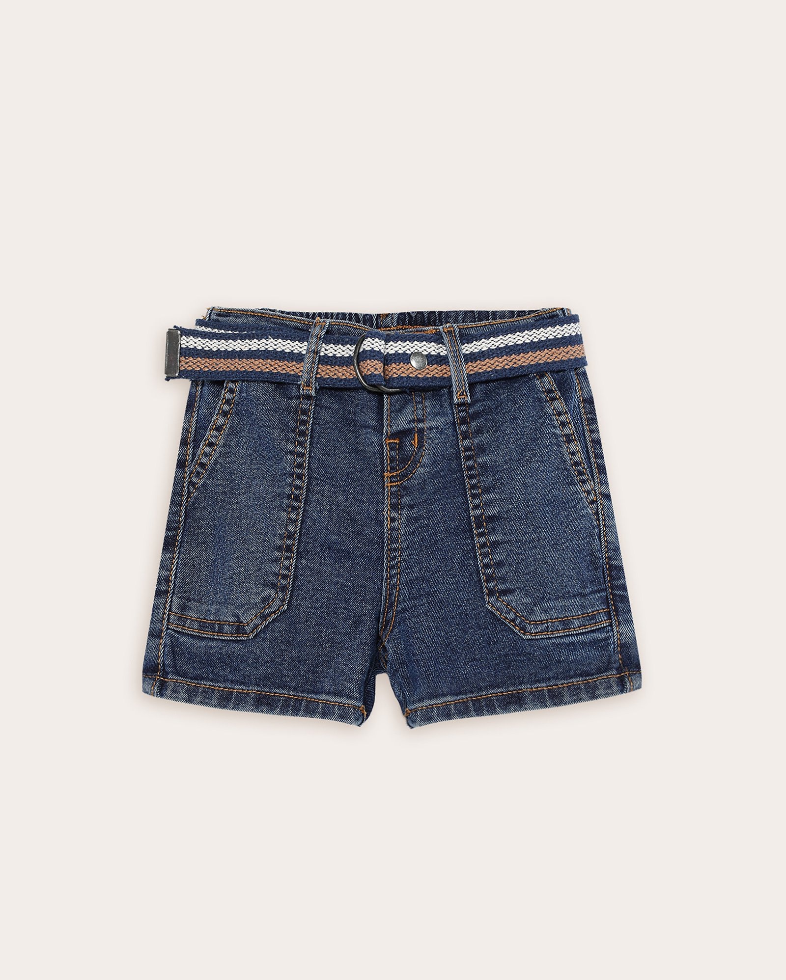 Bermuda infantojuvenil bolsos carpinteiro 1-16A denim escuro | Pool Jeans