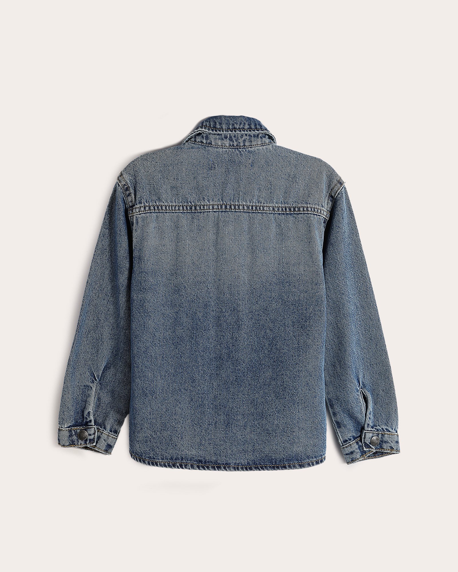 Shacket jeans infantil estonada 4-10A denim médio | Pool Kids