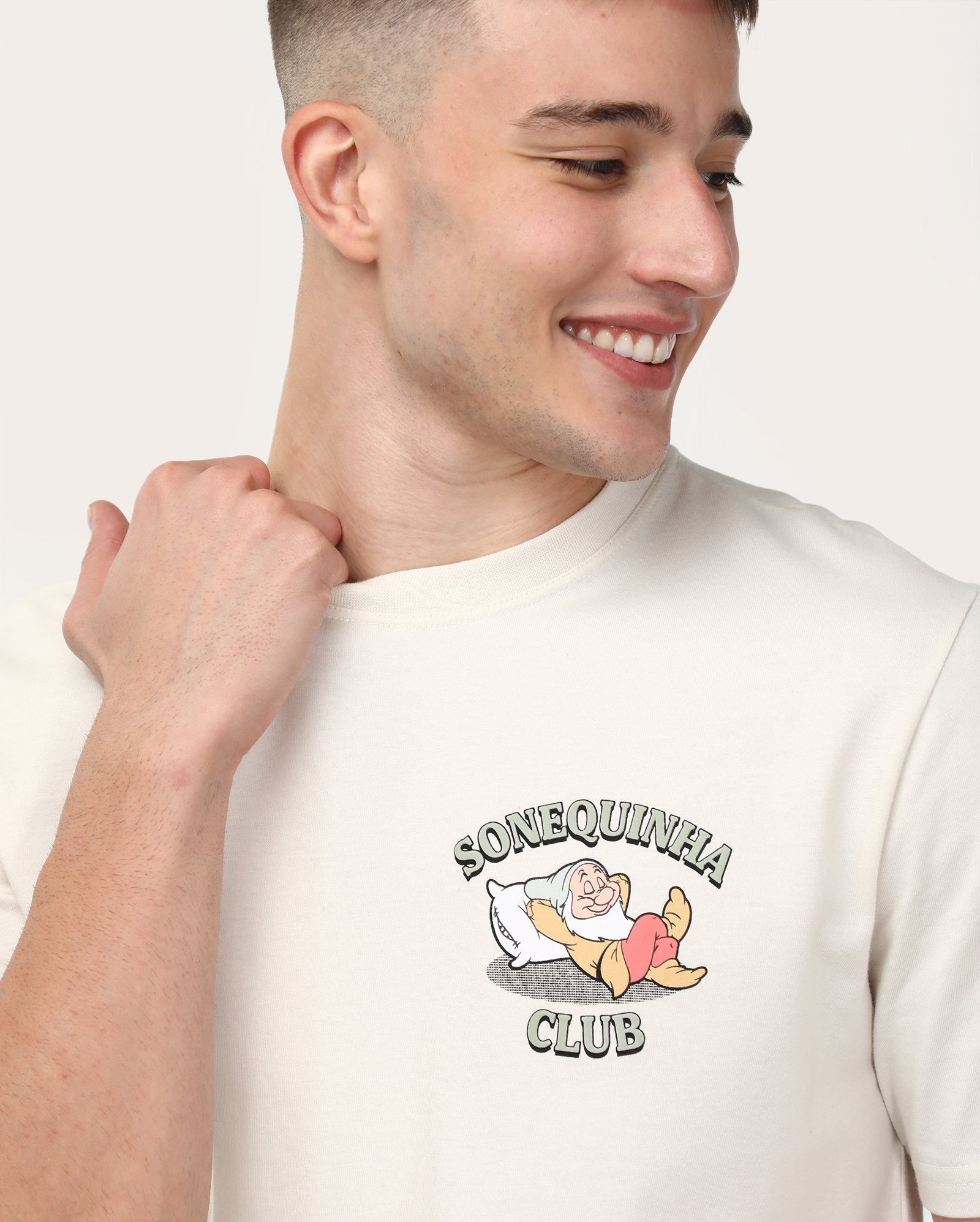 Camiseta Básica Masculina Gola V Em Algodão AZUL