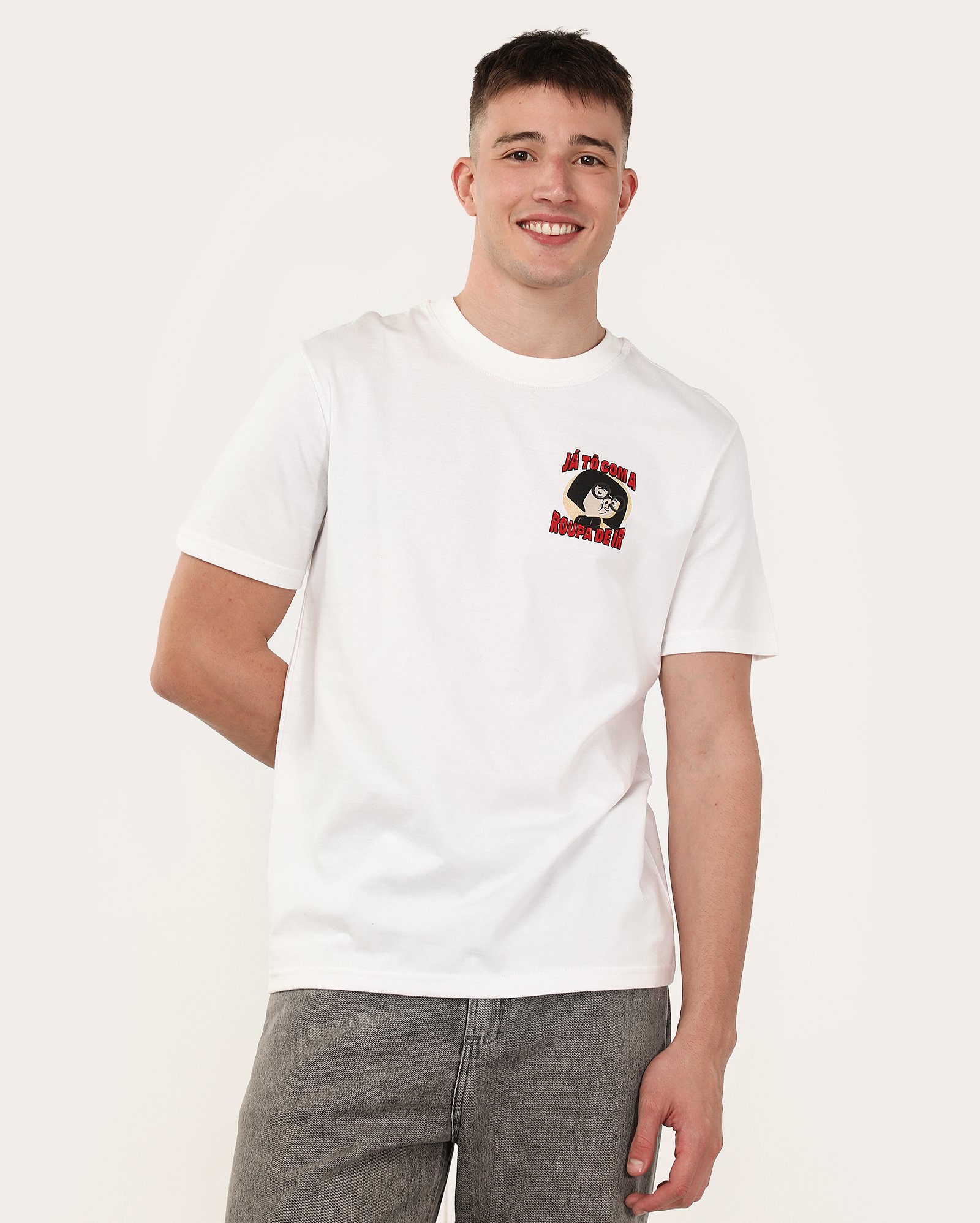 Camiseta masculina Disney Edna Moda branca | FANLAB
