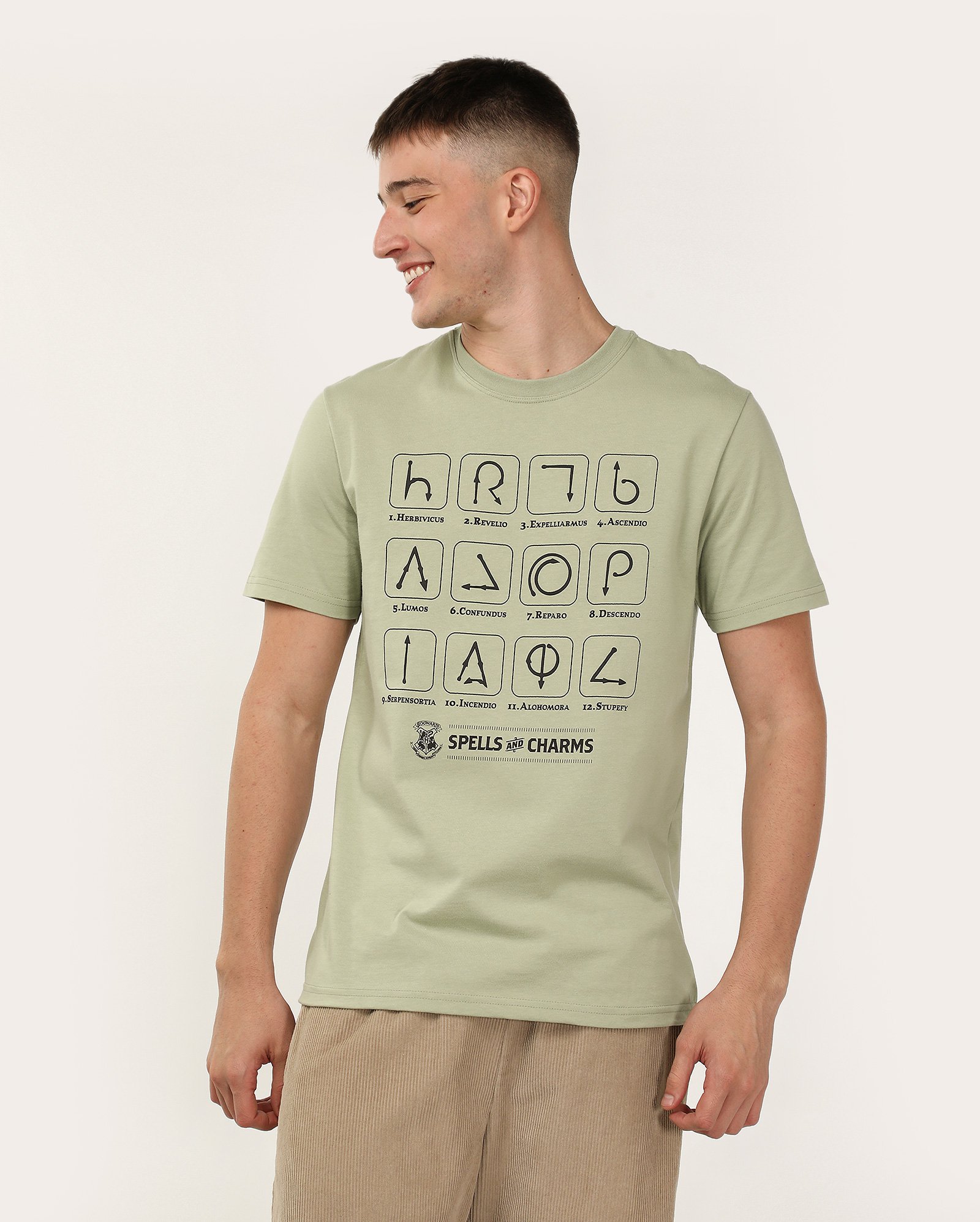 Camiseta masculina regular Harry Potter verde | FANLAB