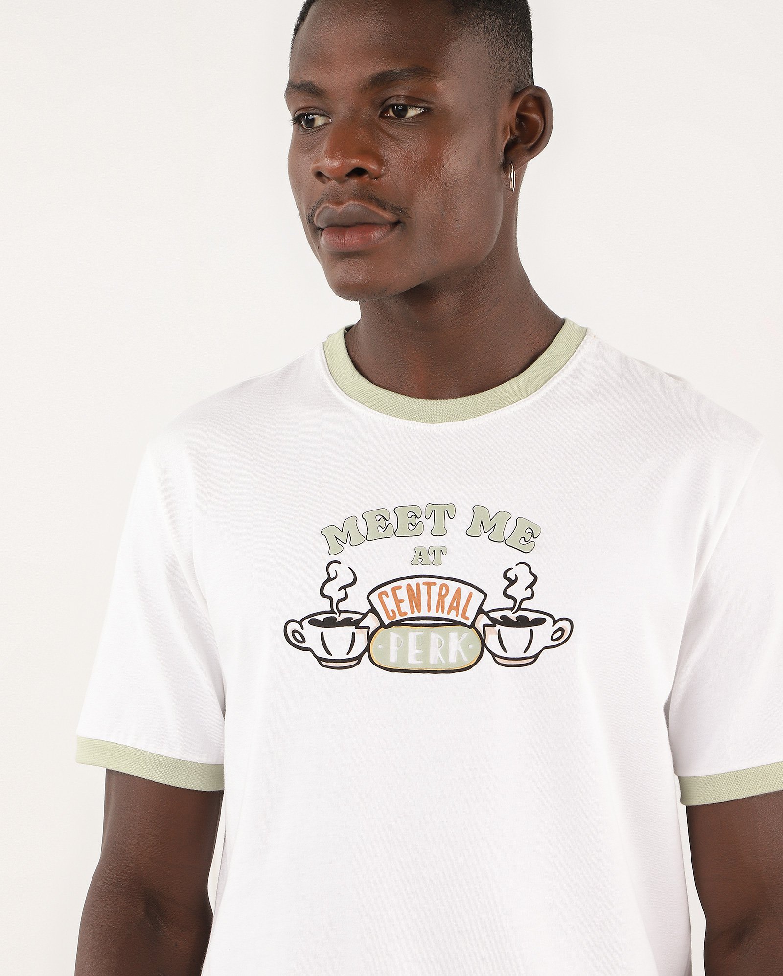 Camiseta masculina Friends Central Perk branca | FANLAB — foto 3