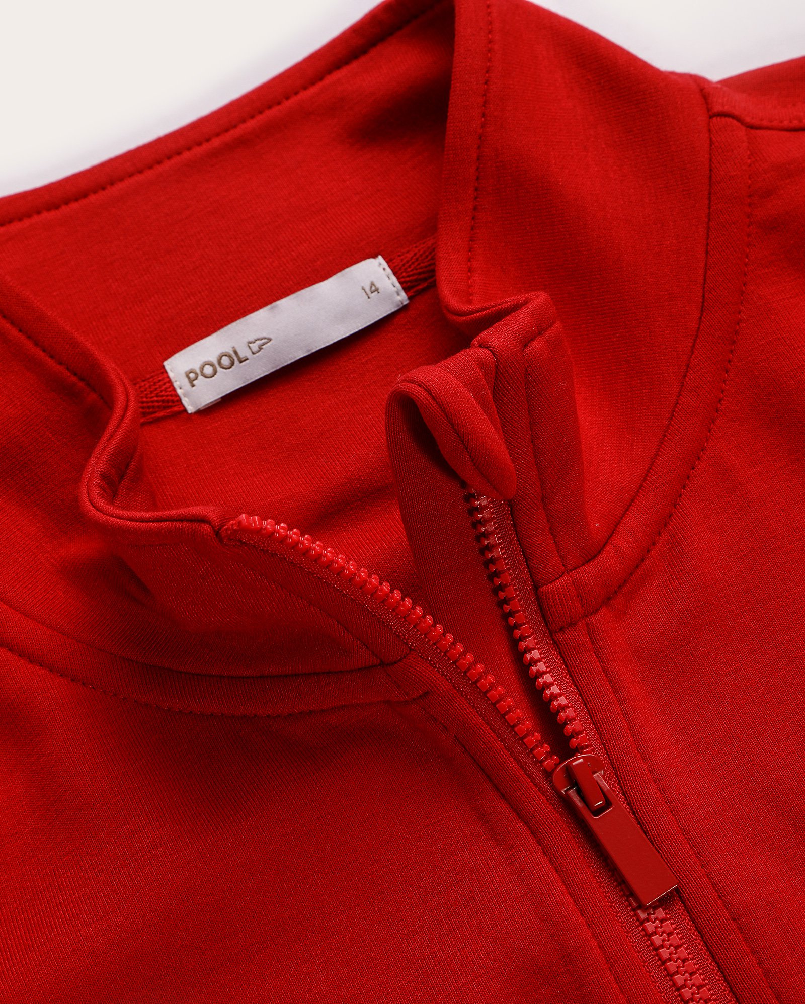 Blusa de moletom juvenil em viscose detalhe contrastante - Vermelho | Pool