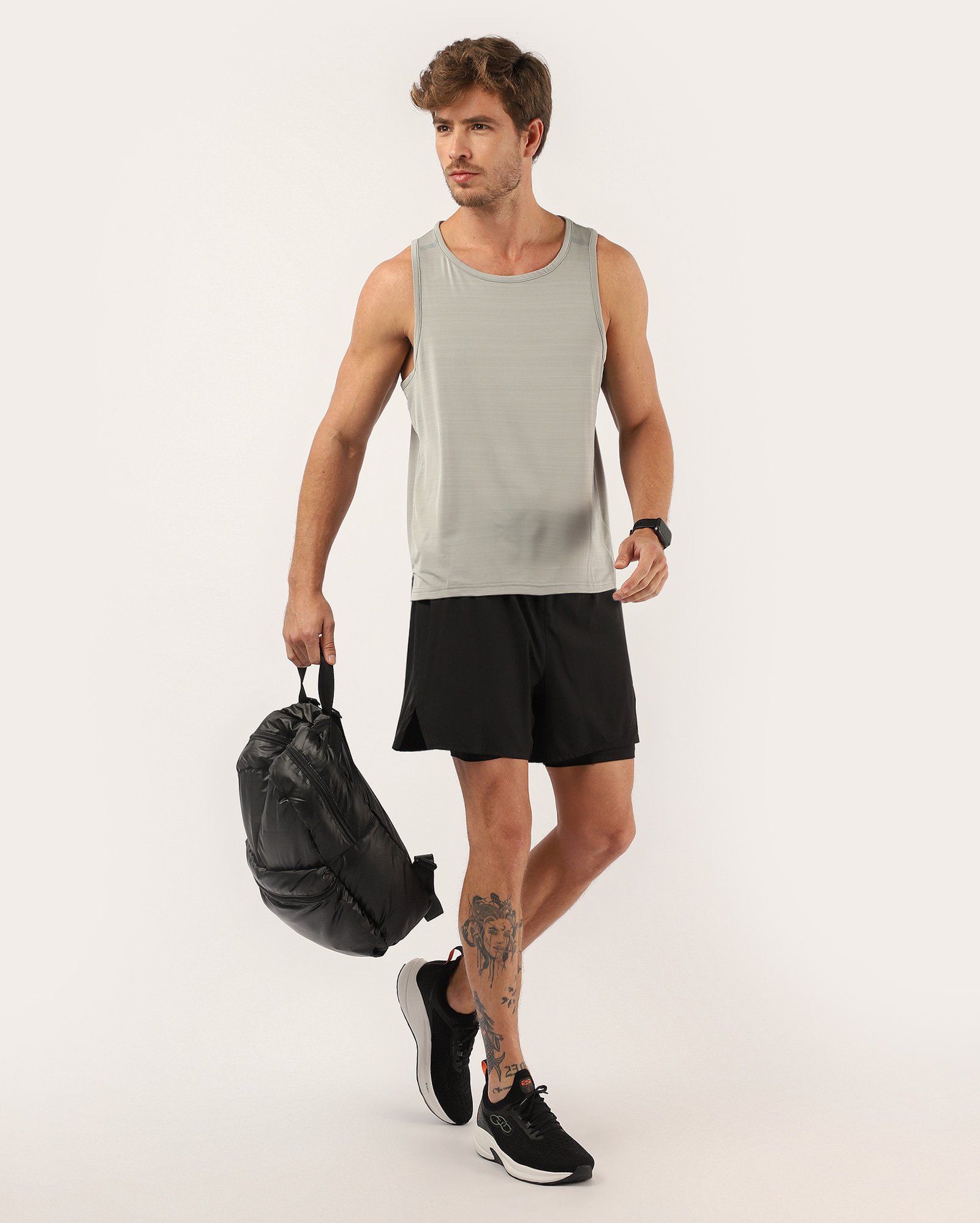 Regata de corrida masculina refletiva - Cinza | Body Work