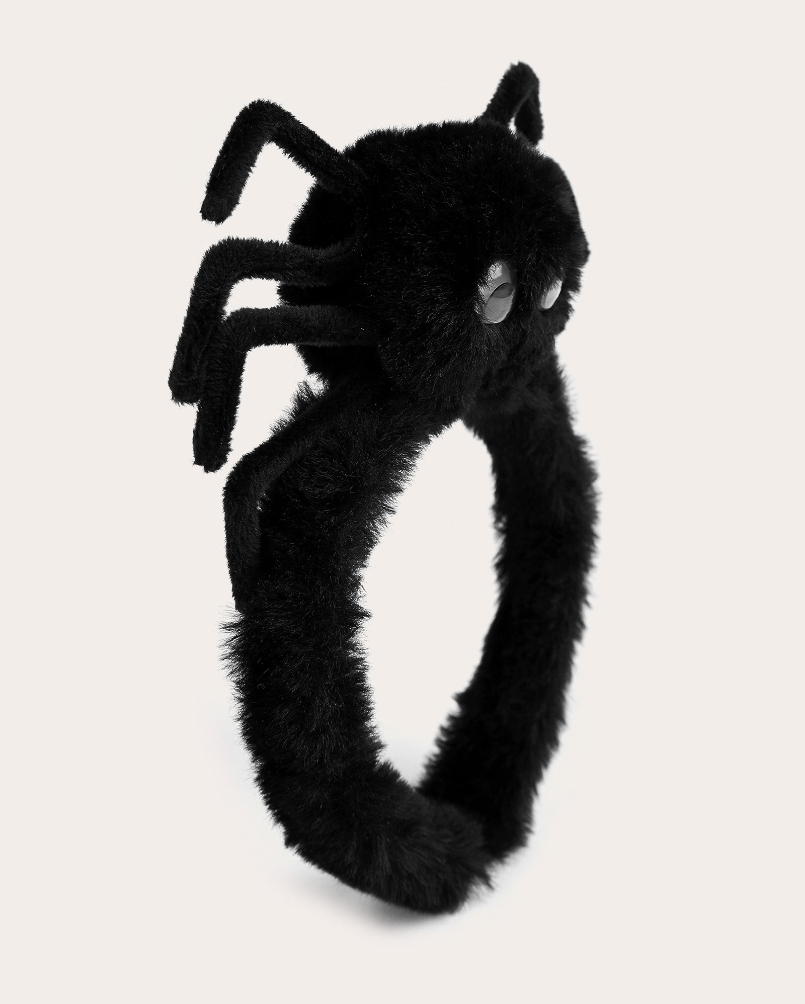 Tiara infantil peluciada aranha interativa preta | Accessori