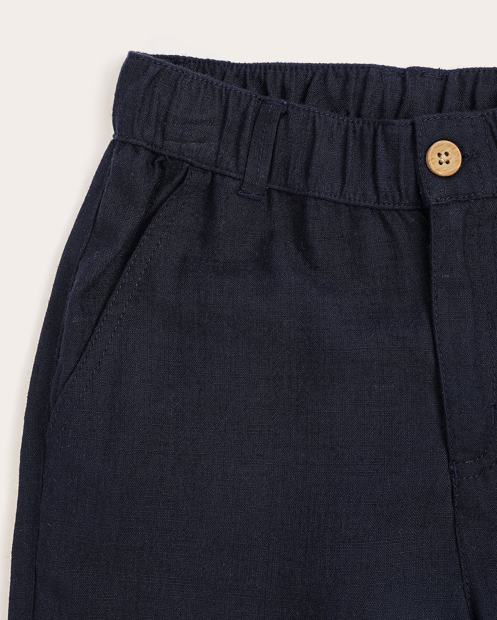 Calça infantil de viscose com cós elástico azul 4-10A | Pool Kids
