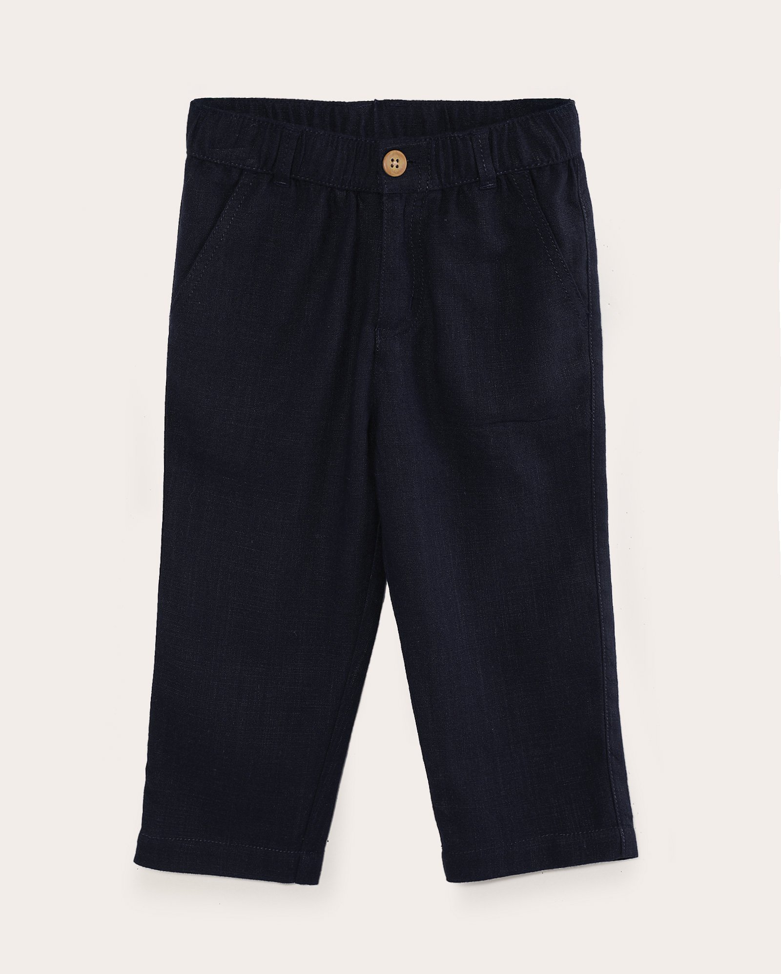 Calça infantil em viscolinho com bolsos 1-4A - Azul Escuro