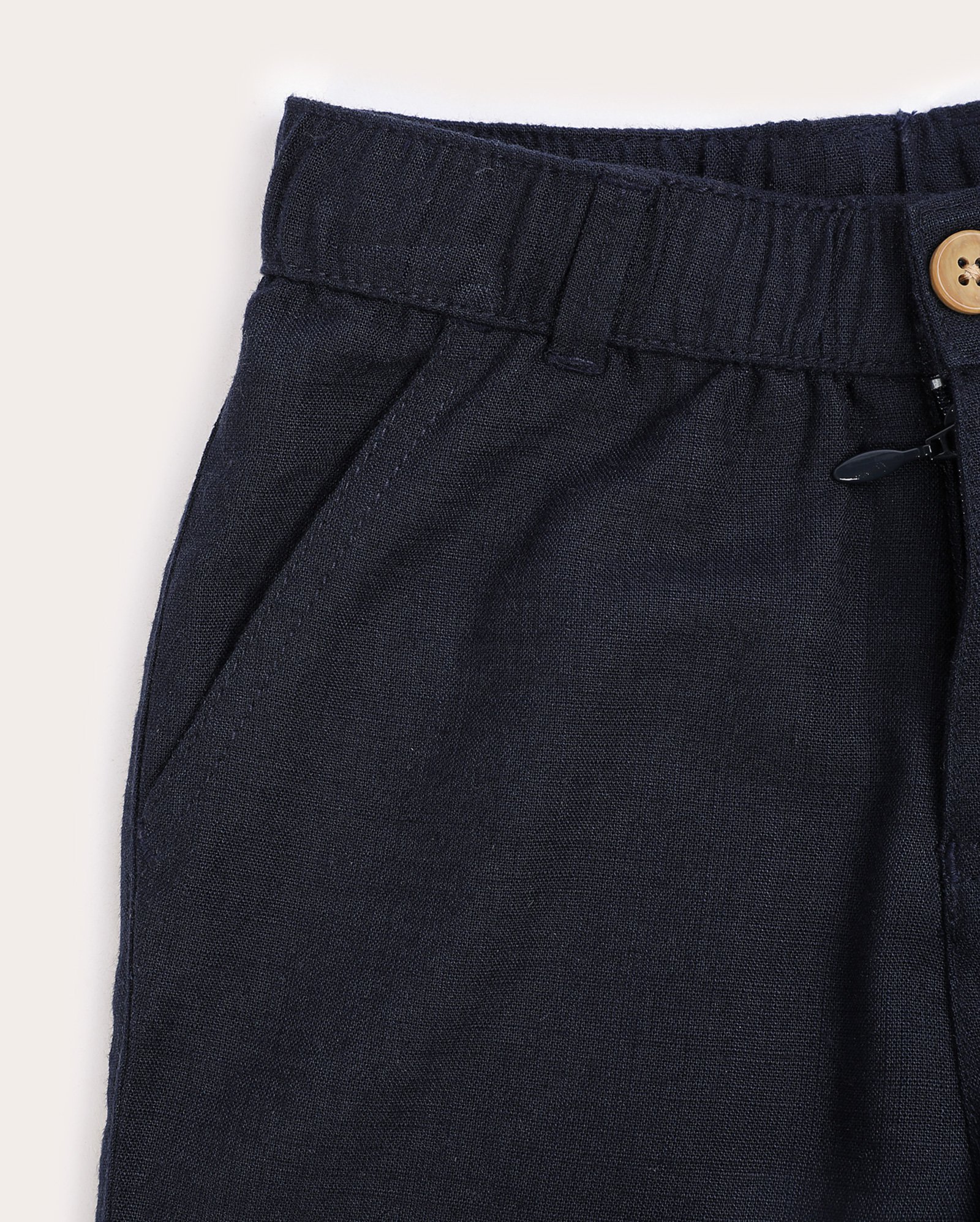 Calça infantil em viscolinho com bolsos 1-4A - Azul Escuro