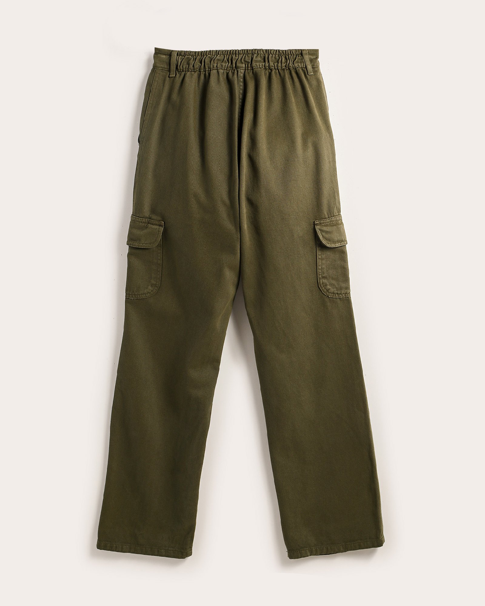 Calça sarja juvenil reta bolso cargo verde | Pool