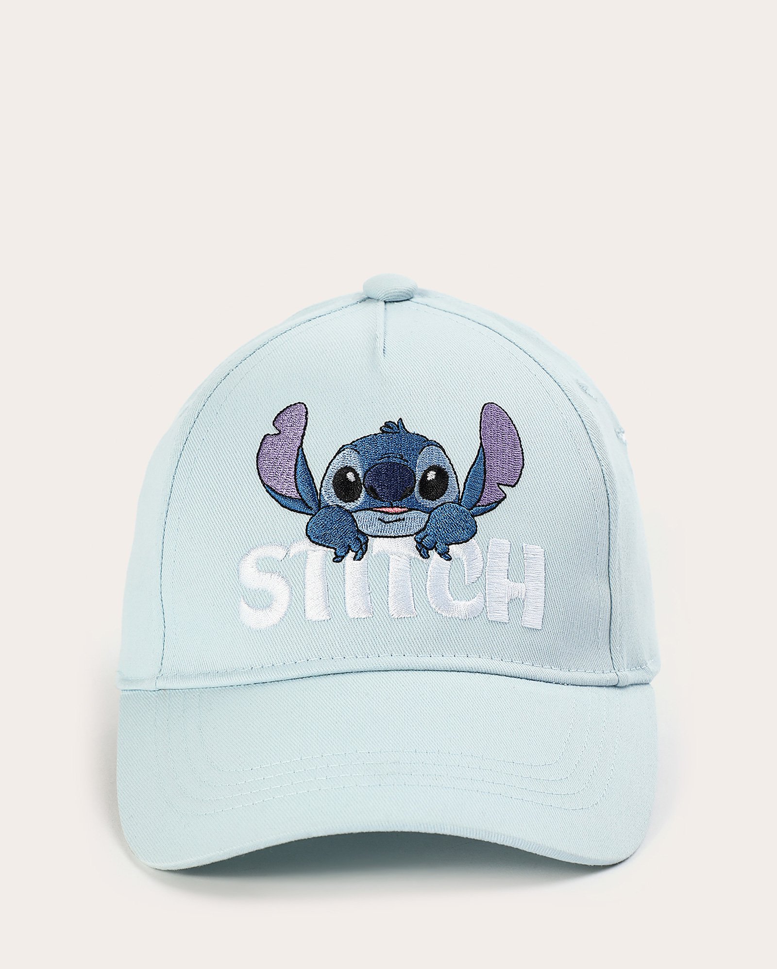 Boné infantil aba curva Stitch e lettering azul | Disney
