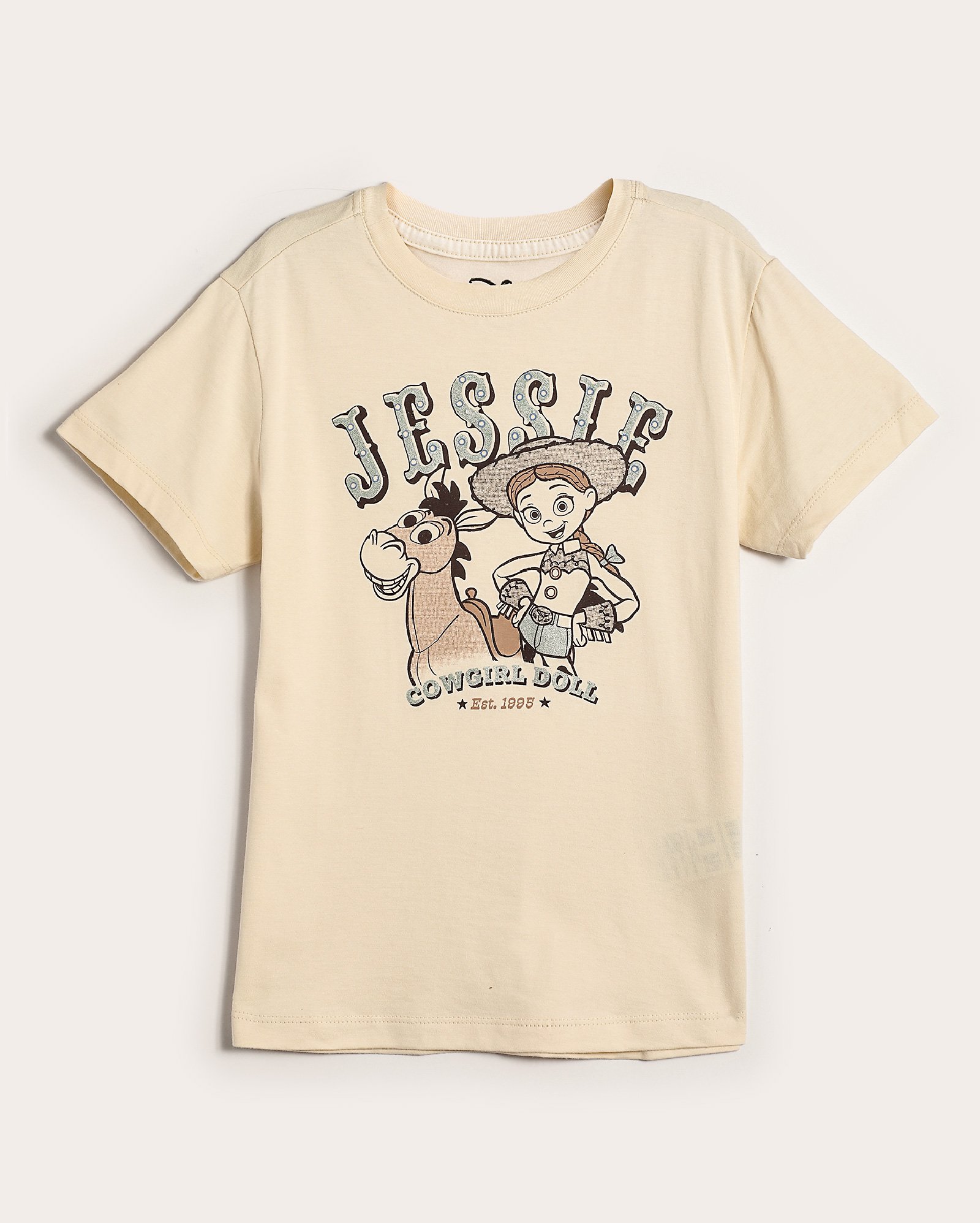 Camiseta infantil oversized Jessie Toy Story 4-10A bege | Disney