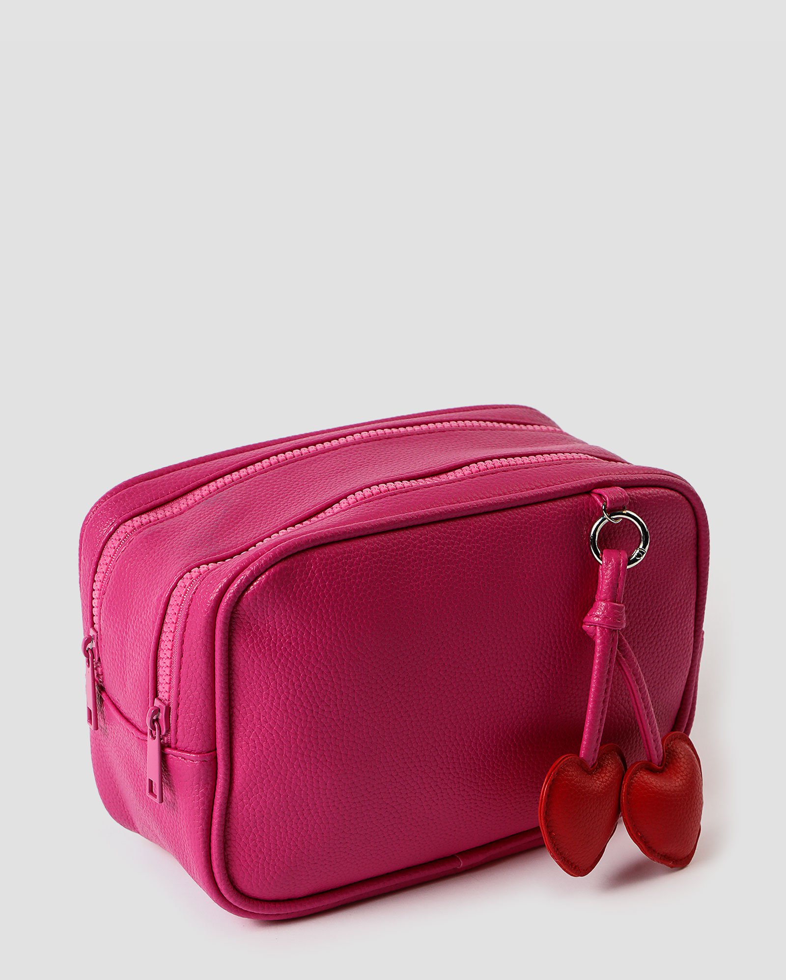 Necessaire M Cris dupla + chaveiro coração rosa | Accessori by Riachuelo