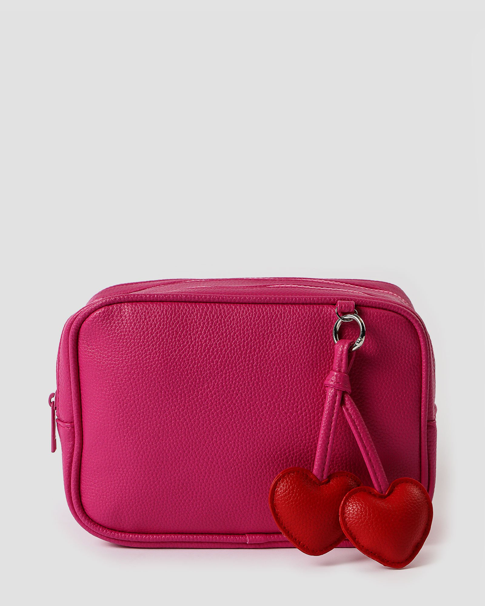 Necessaire M Cris dupla + chaveiro coração rosa | Accessori by Riachuelo