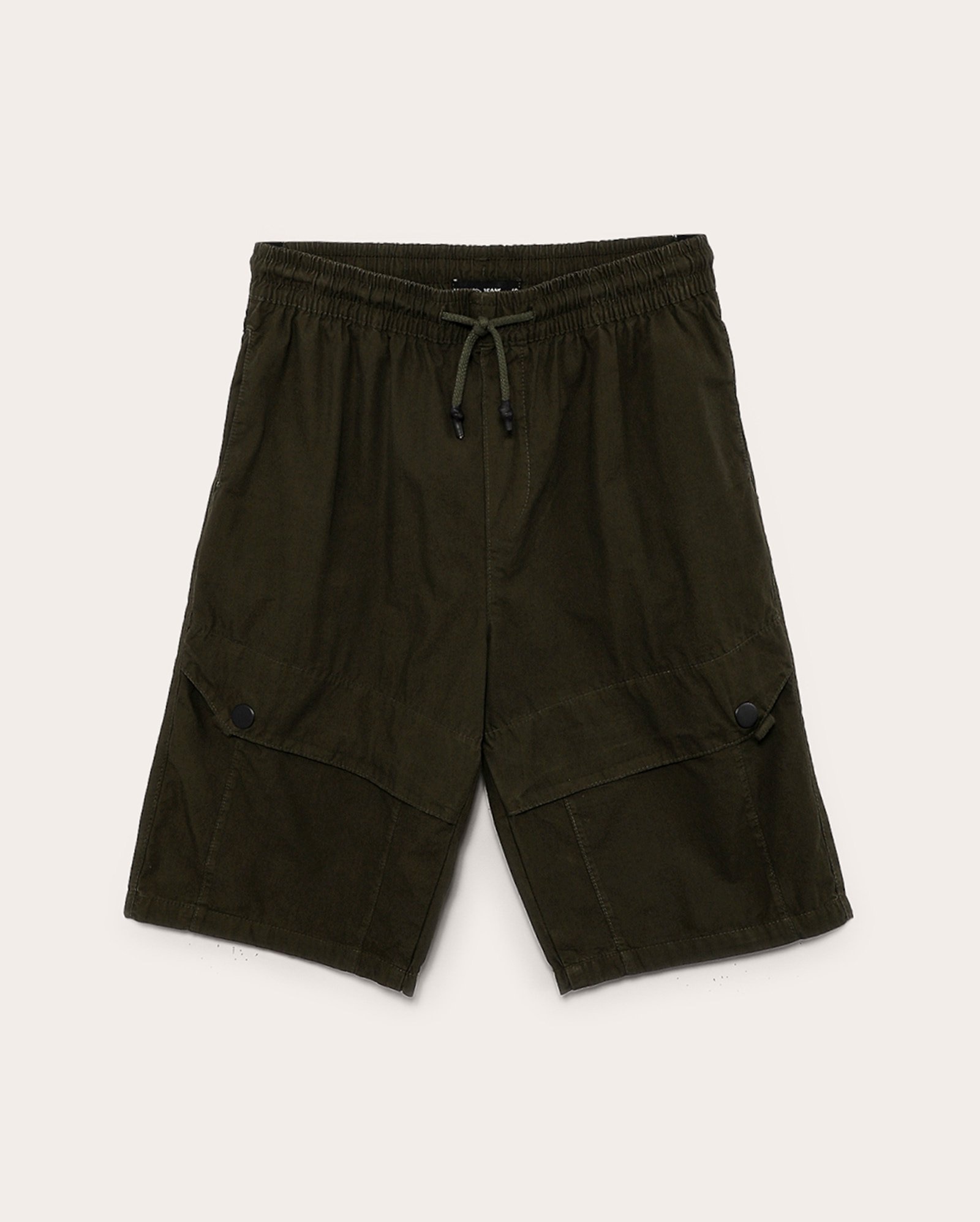 Bermuda sarja juvenil reta com bolsos cargo verde | Pool