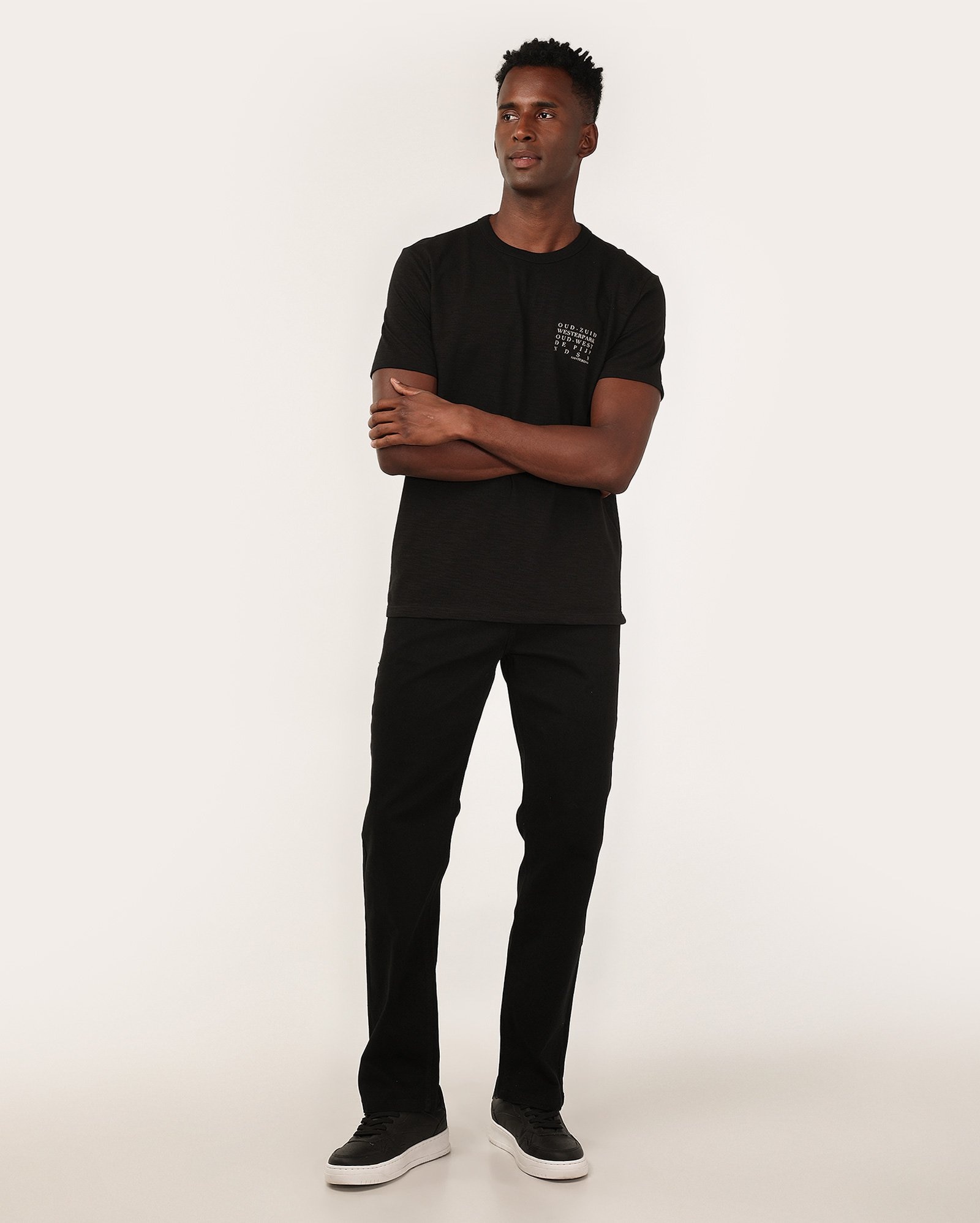 Calça black jeans masculina reta com bolsos | Pool Jeans