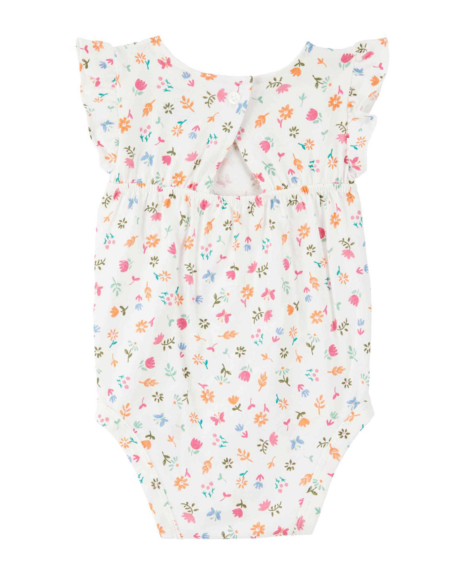 Conjunto curto bebê 2 peças floral com babados multicor | Carter's
