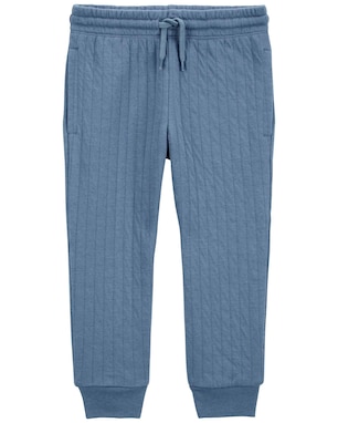 Calça infantil jogger texturizada azul | Carter's